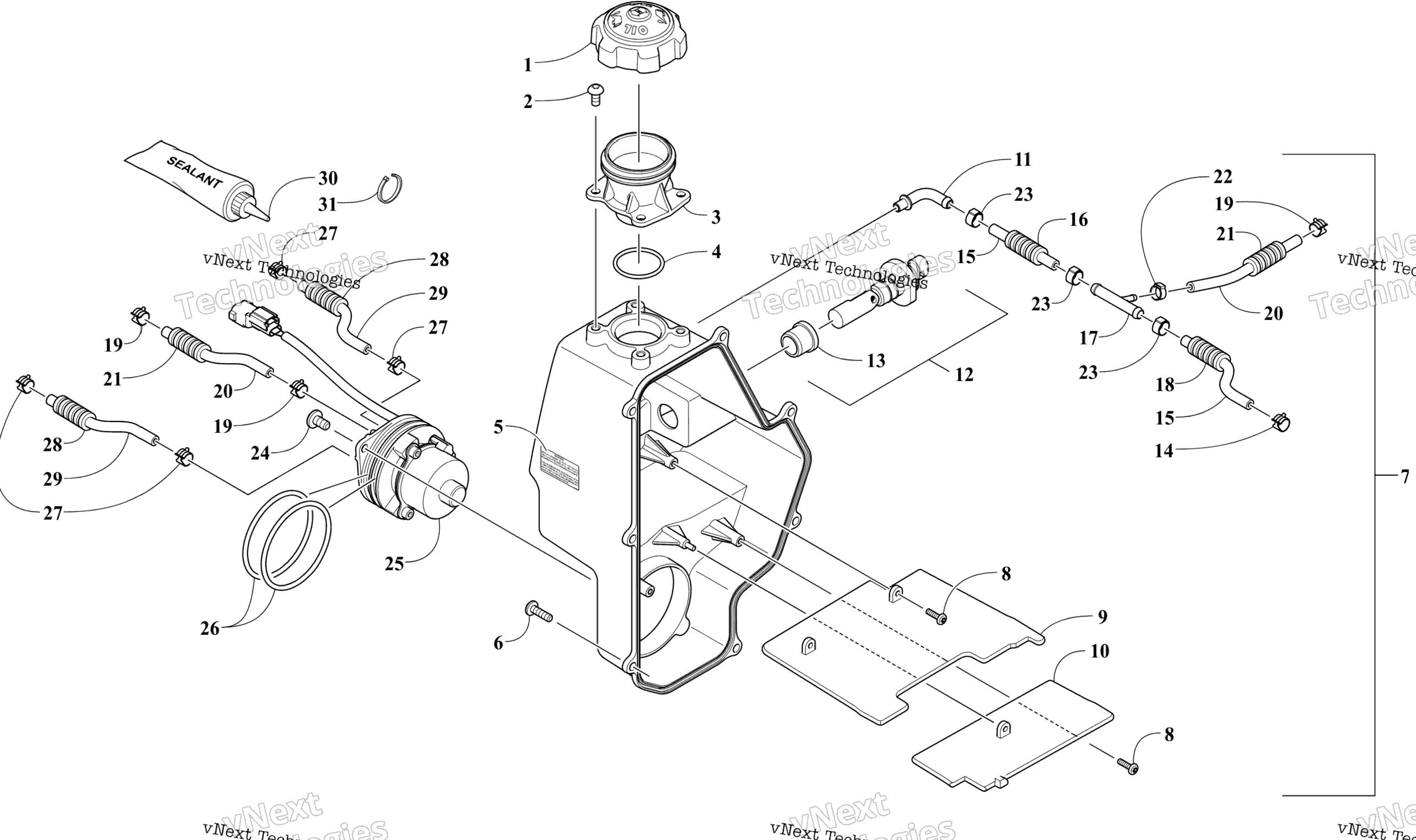 масляный Tank Assembly