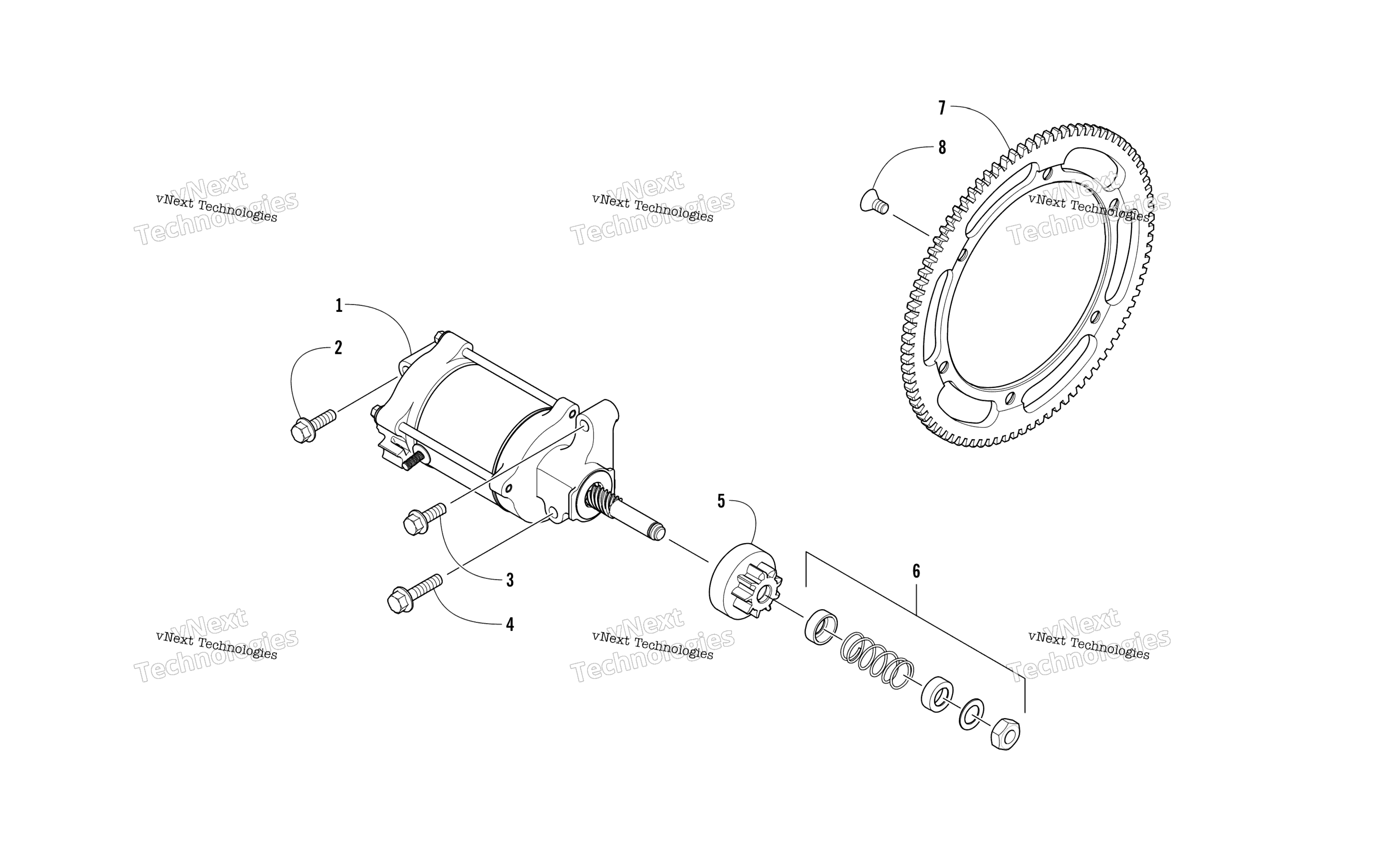 Стартер Motor Assembly