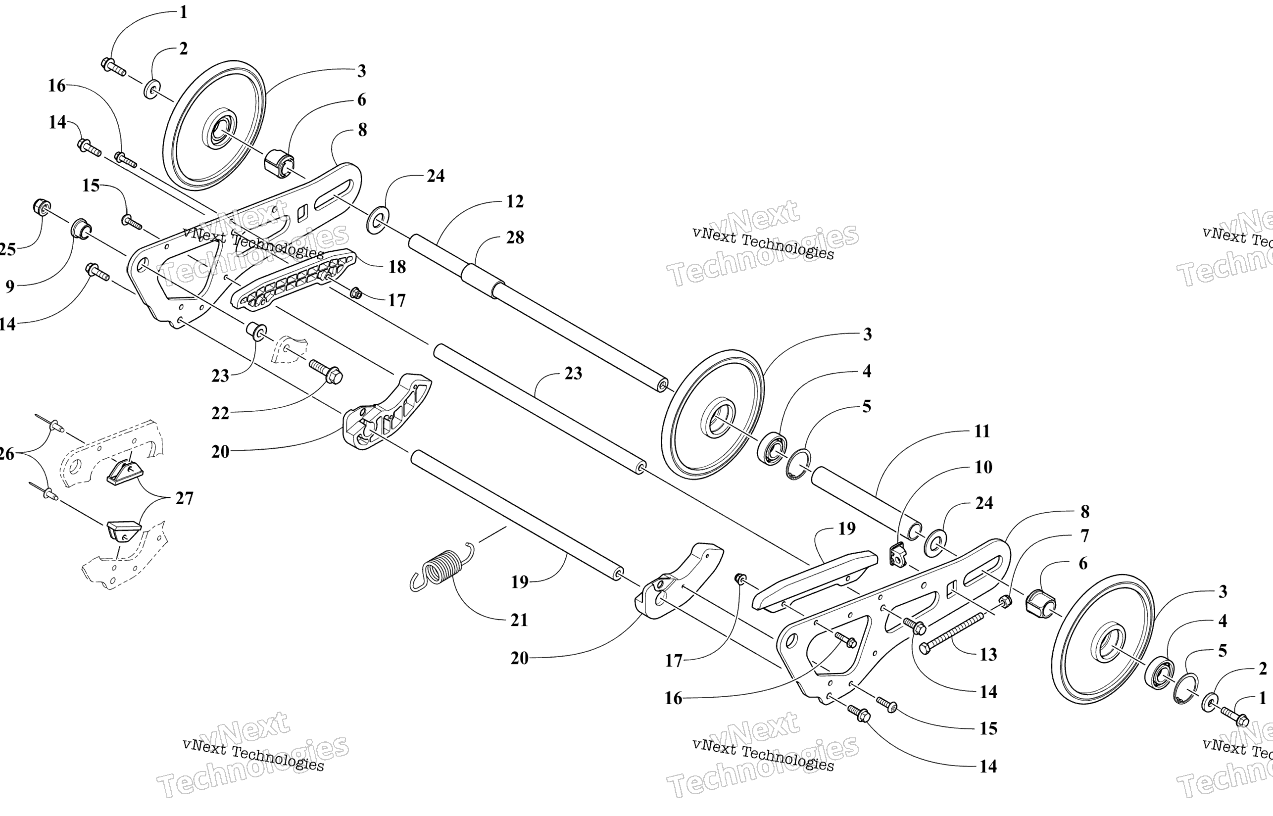 Articulating Skid рама узел