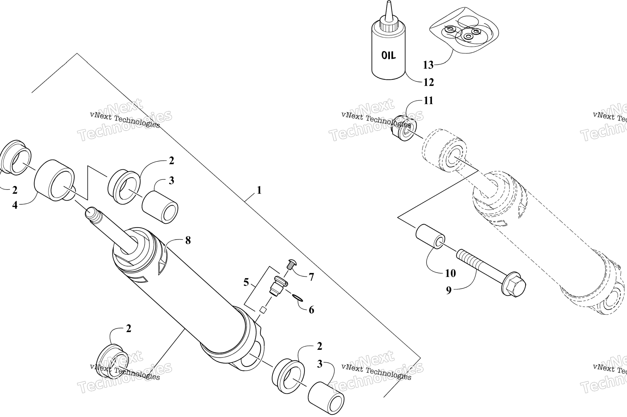 Задняя часть Suspension Rear Arm Shock Absorber