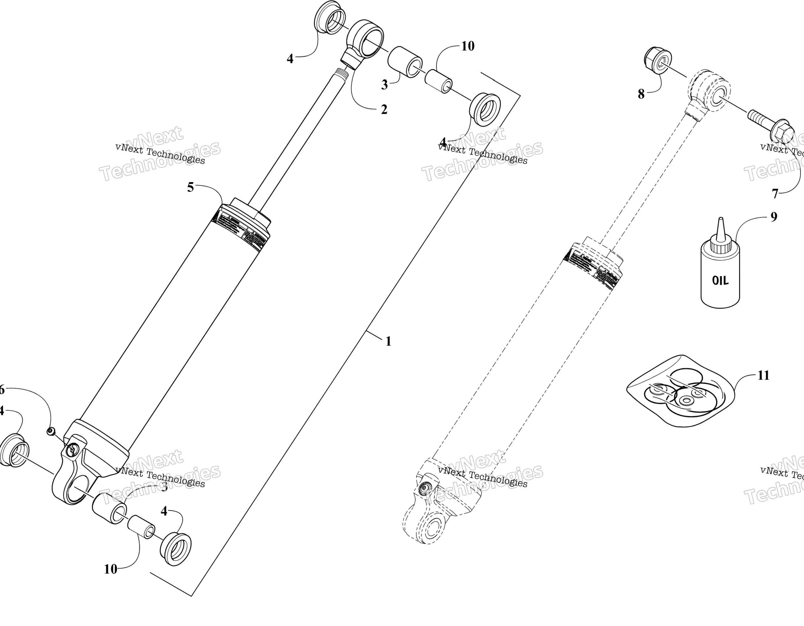 Задняя часть Suspension Rear Arm Shock Absorber