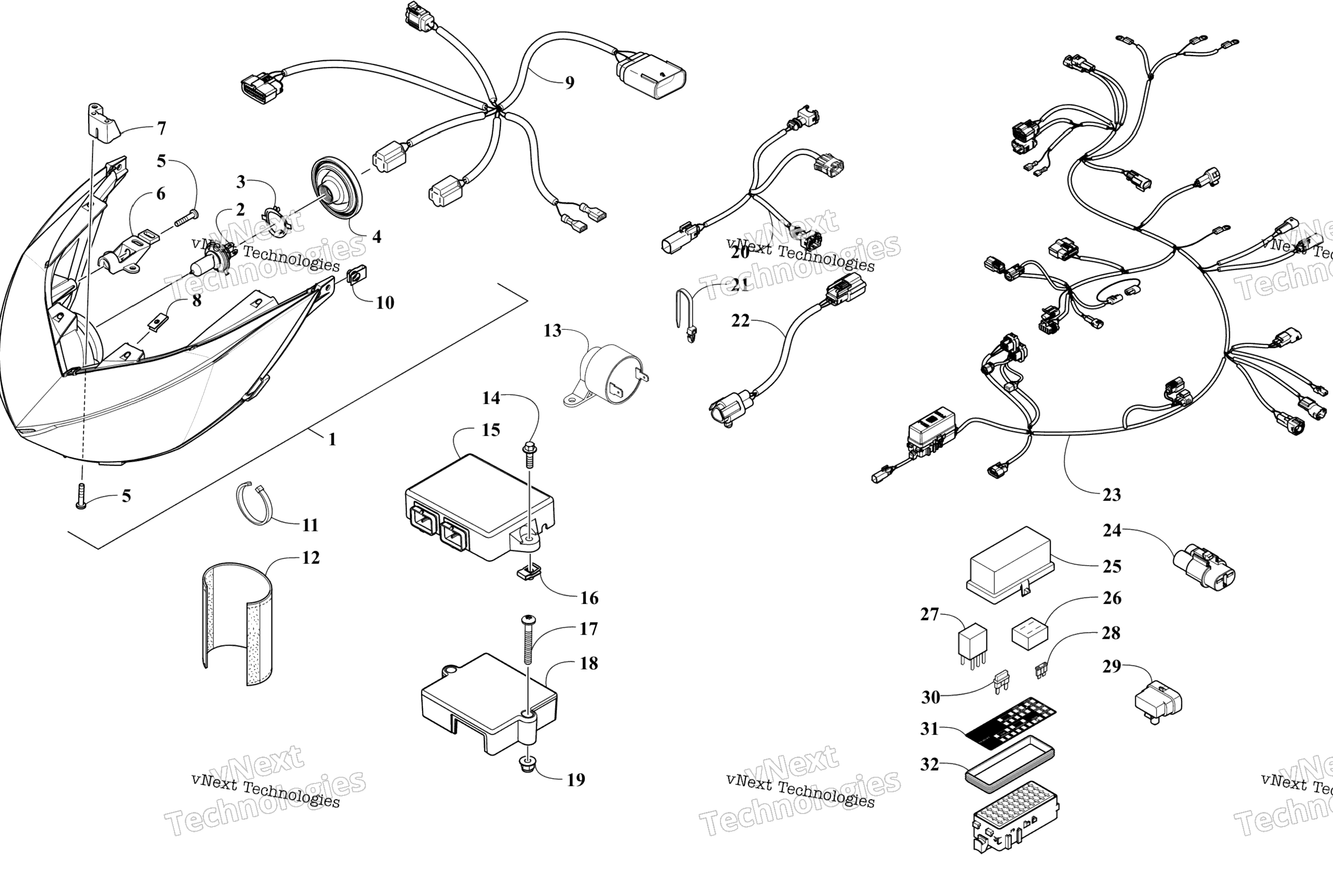 Фара And Wiring Assemblies