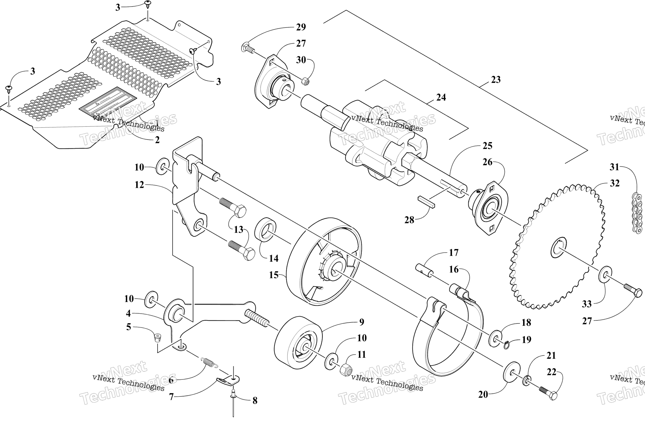 Привод Train Shaft And Brake Assemblies