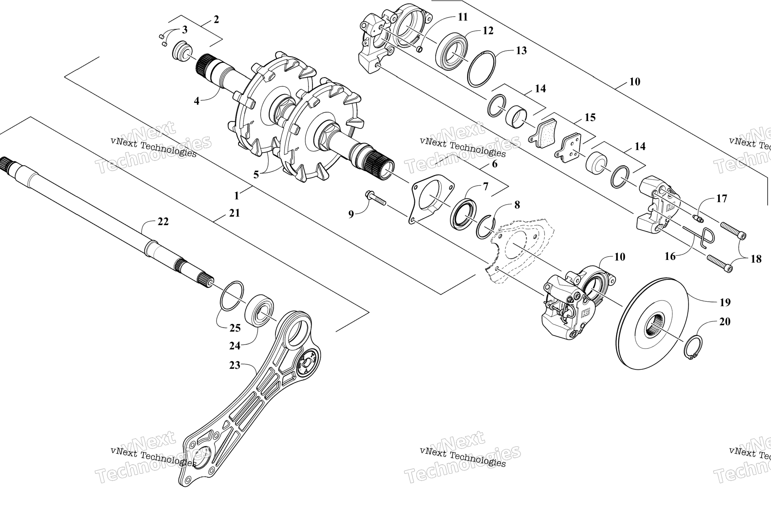 Привод Train Shafts And Brake Assemblies
