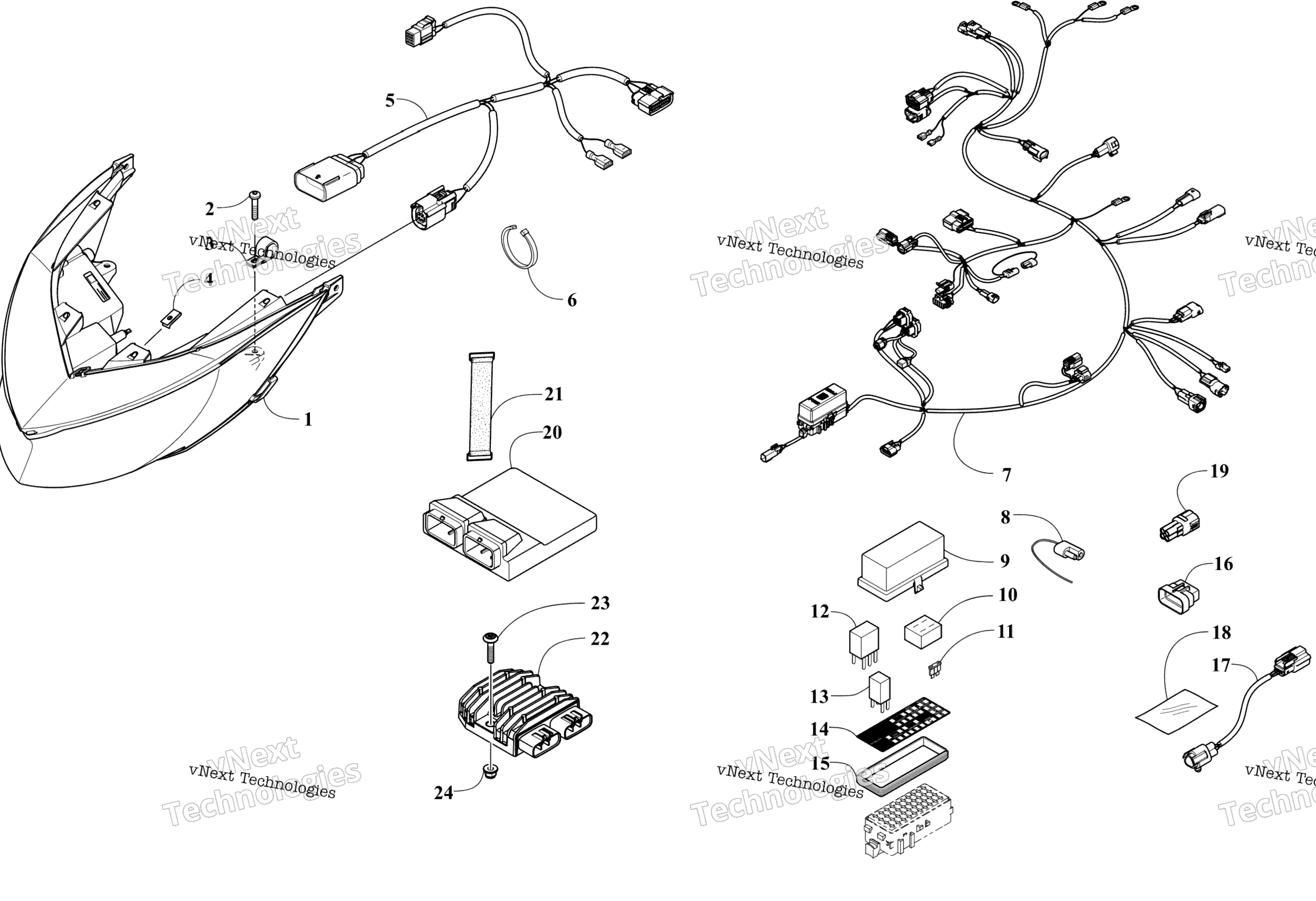 Фара And Wiring Assemblies