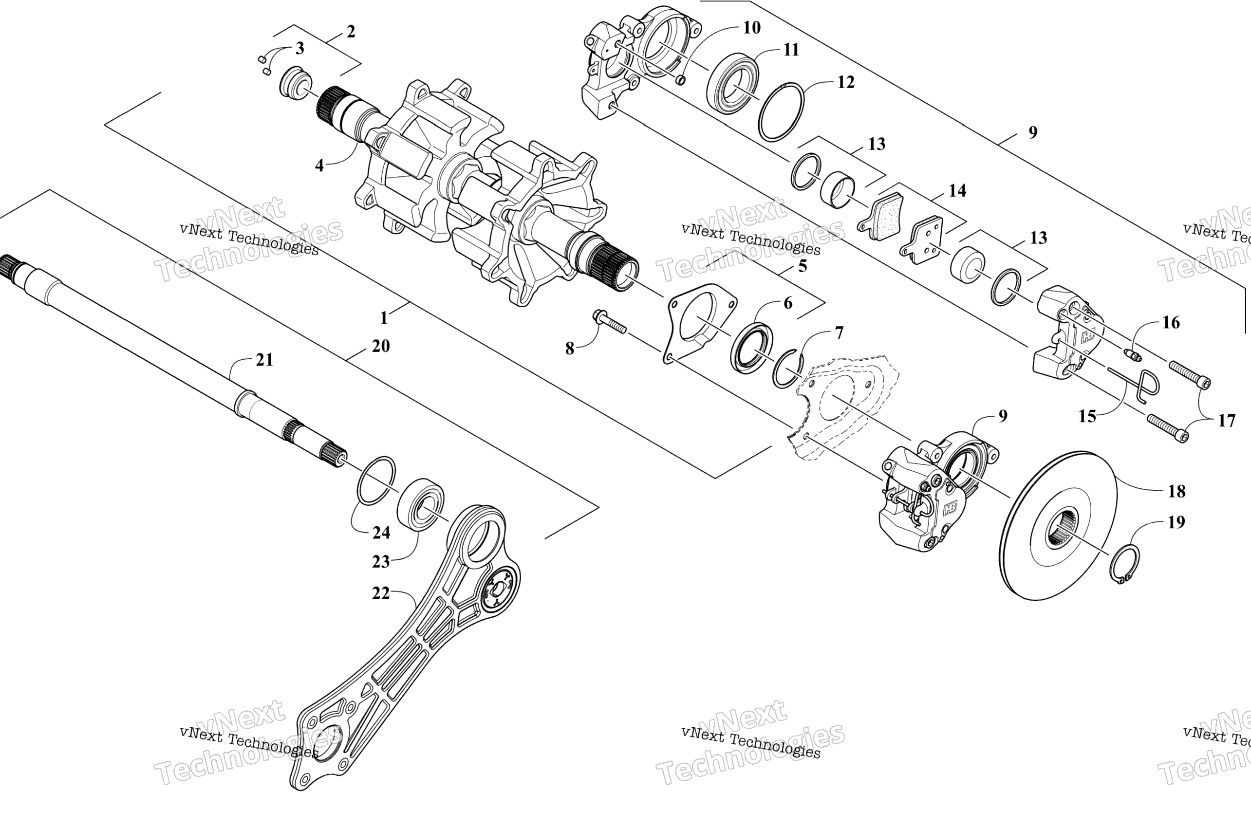 Привод Train Shafts And Brake Assemblies