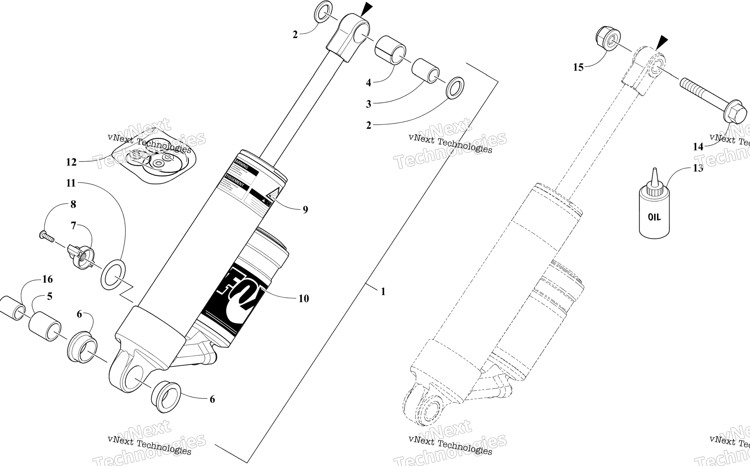 Задняя часть Suspension Rear Arm Shock Absorber