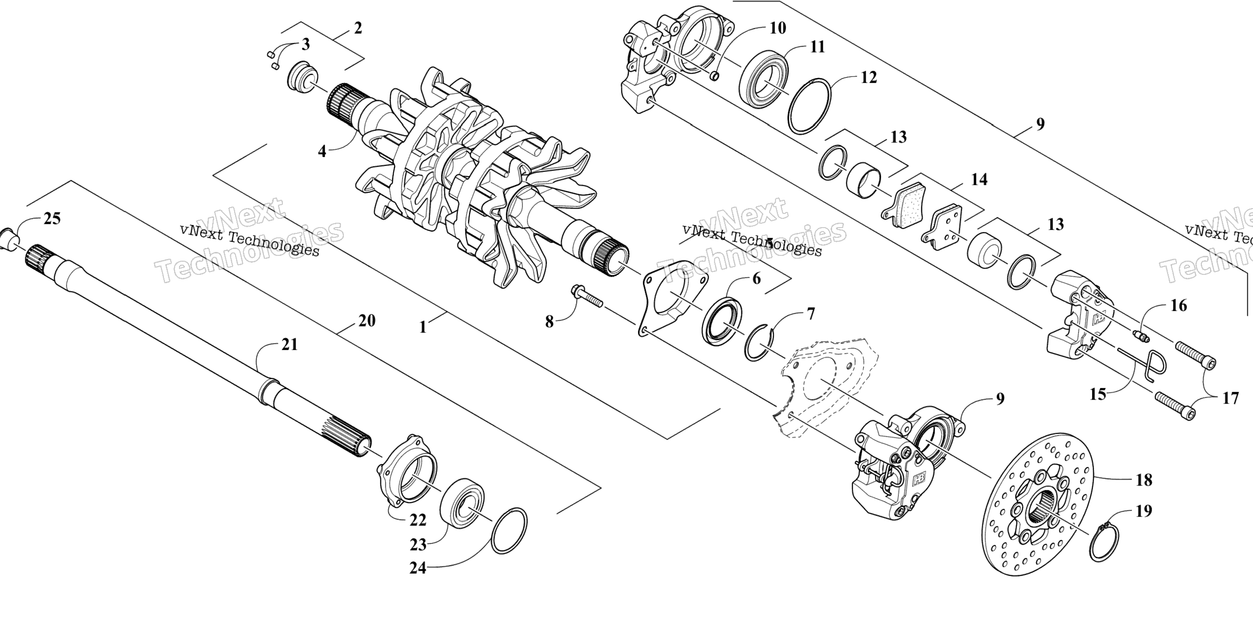 Привод Train Shafts And Brake Assemblies