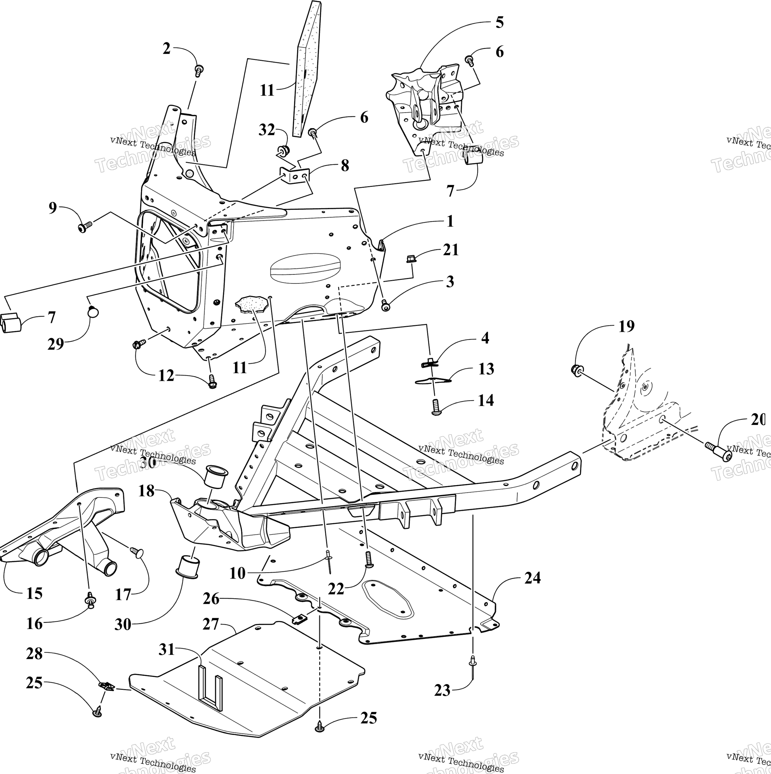 Передняя часть Frame Assembly