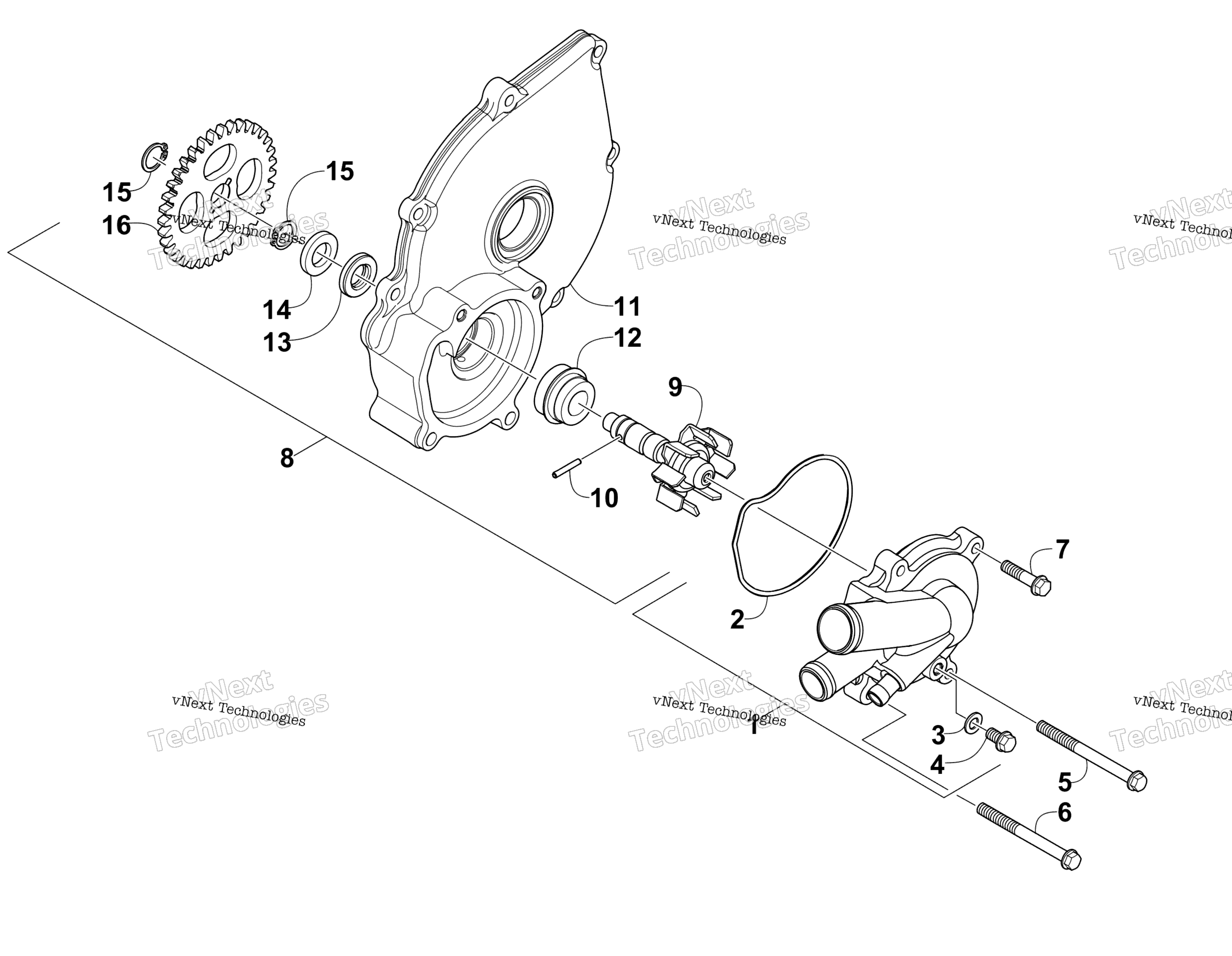 Система охлаждения Pump Assembly
