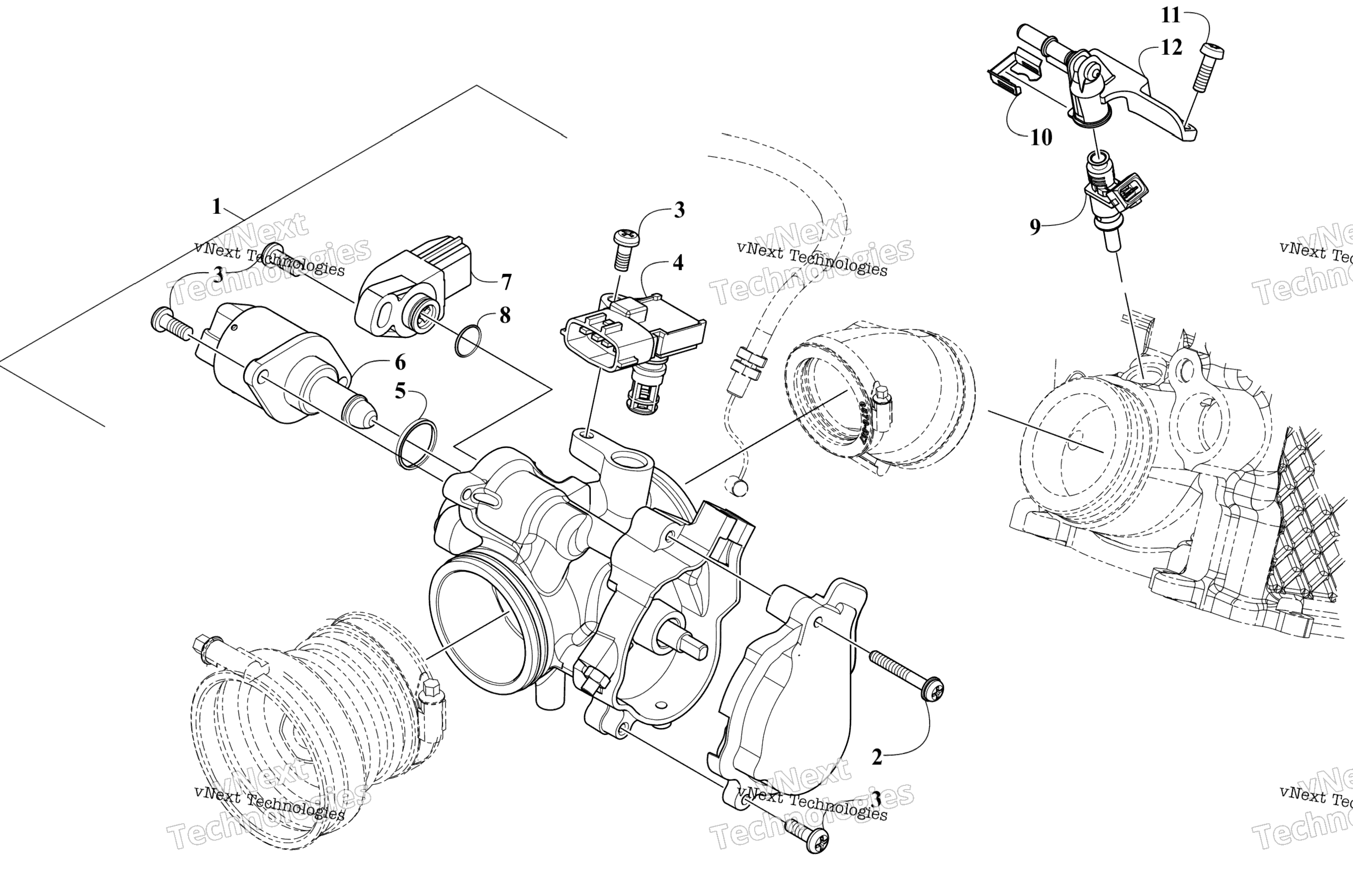 Дроссель Body Assembly