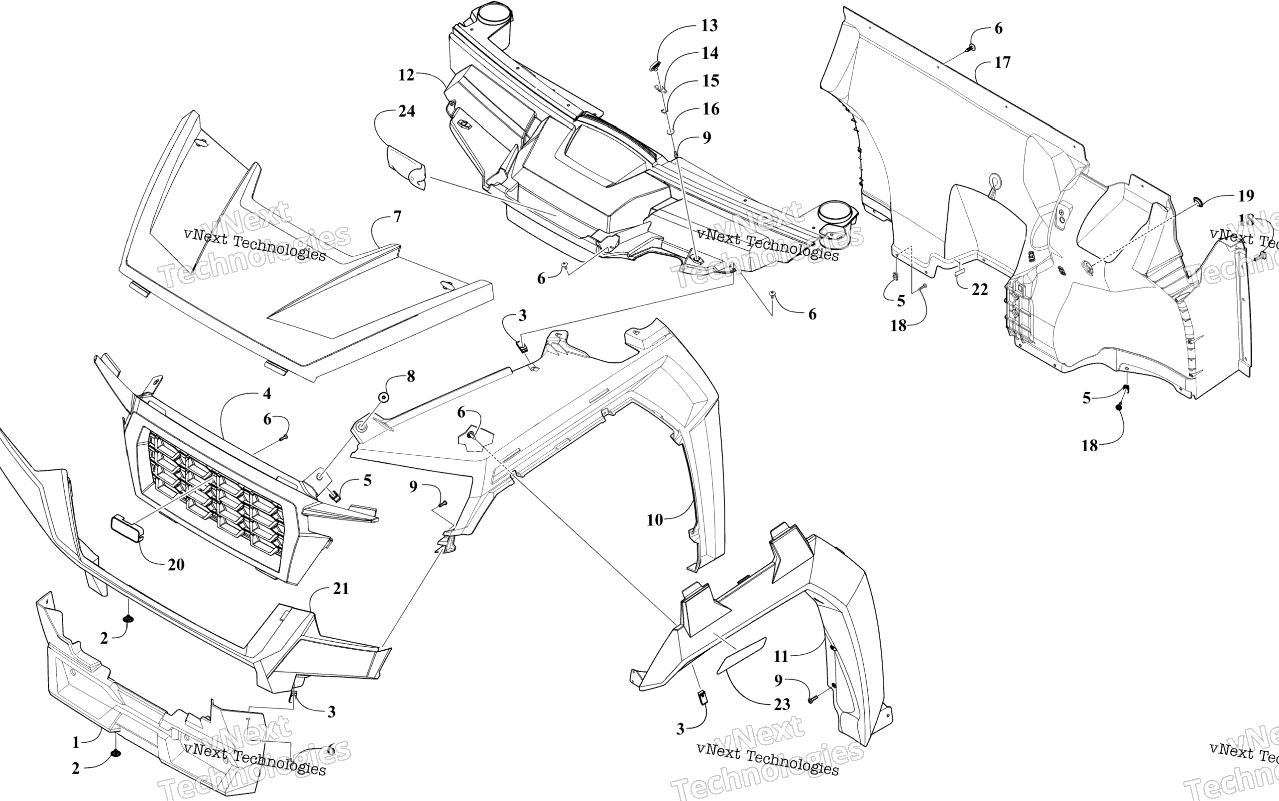 Передняя часть Body Assembly
