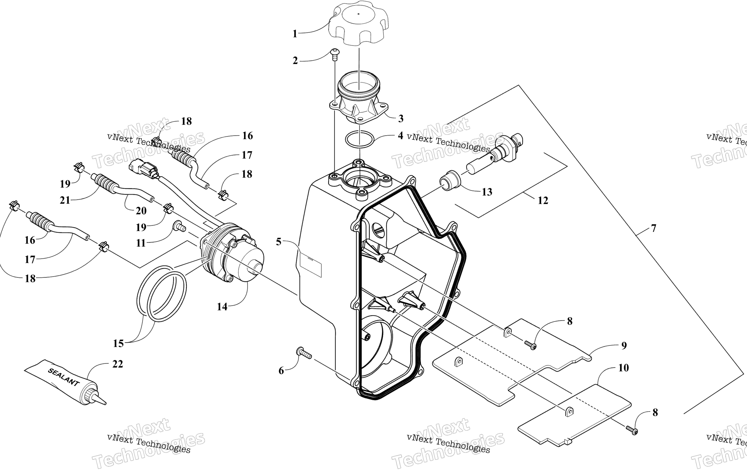 масляный Tank Assembly