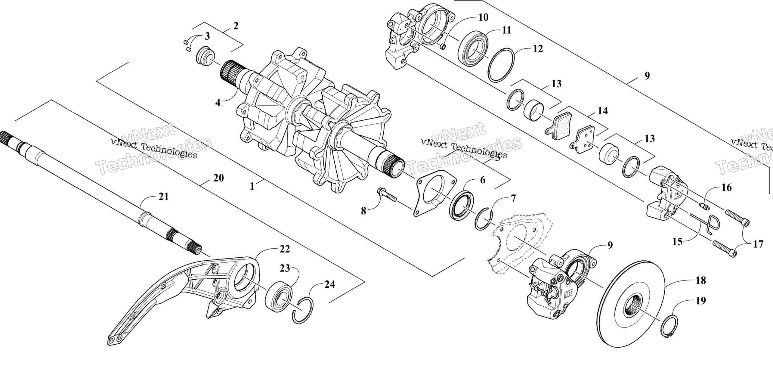 Привод Train Shafts And Brake Assemblies