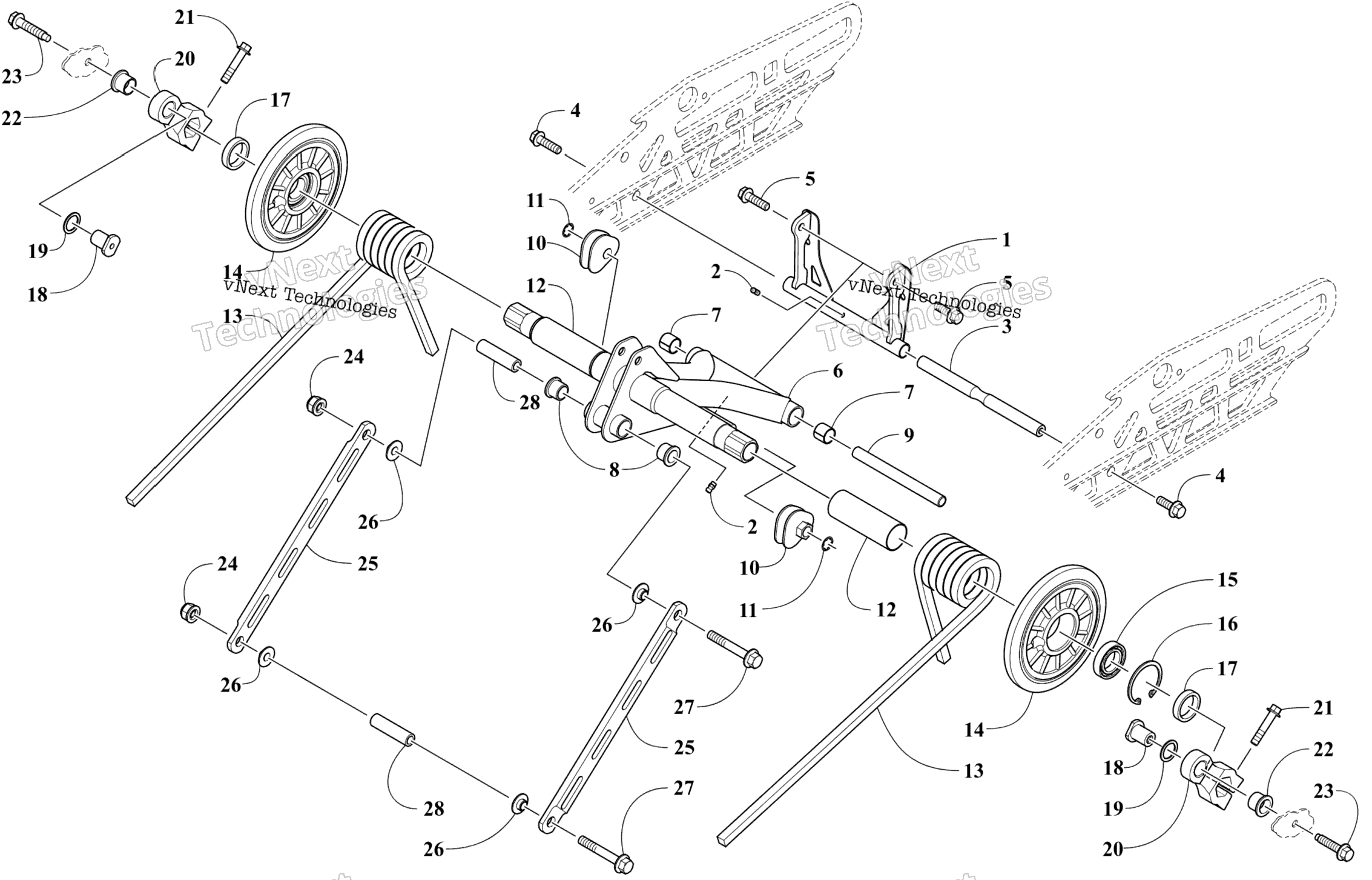 Задняя часть Suspension Rear Arm Assembly