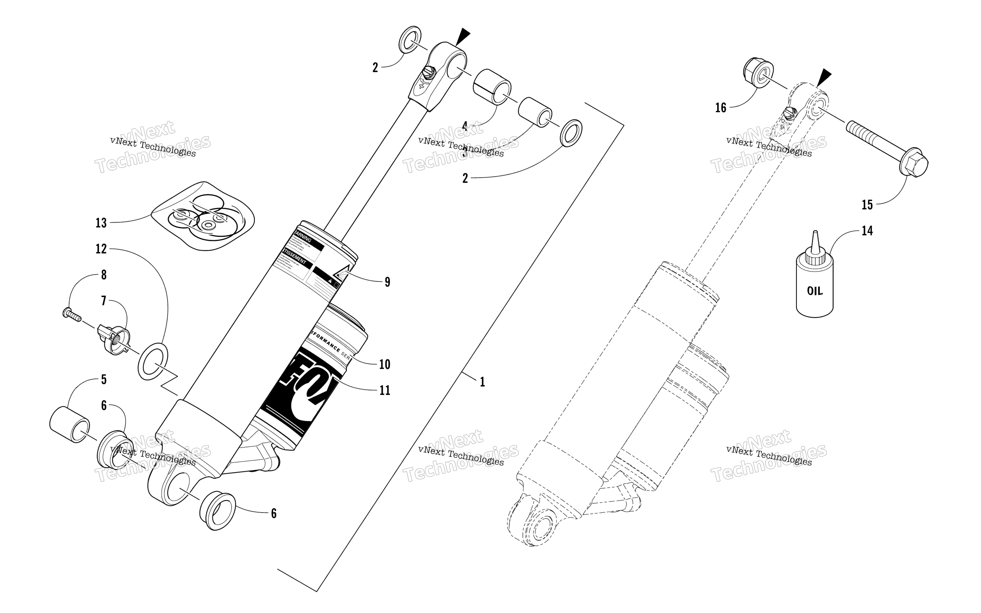 Задняя часть Suspension Rear Arm Shock Absorber