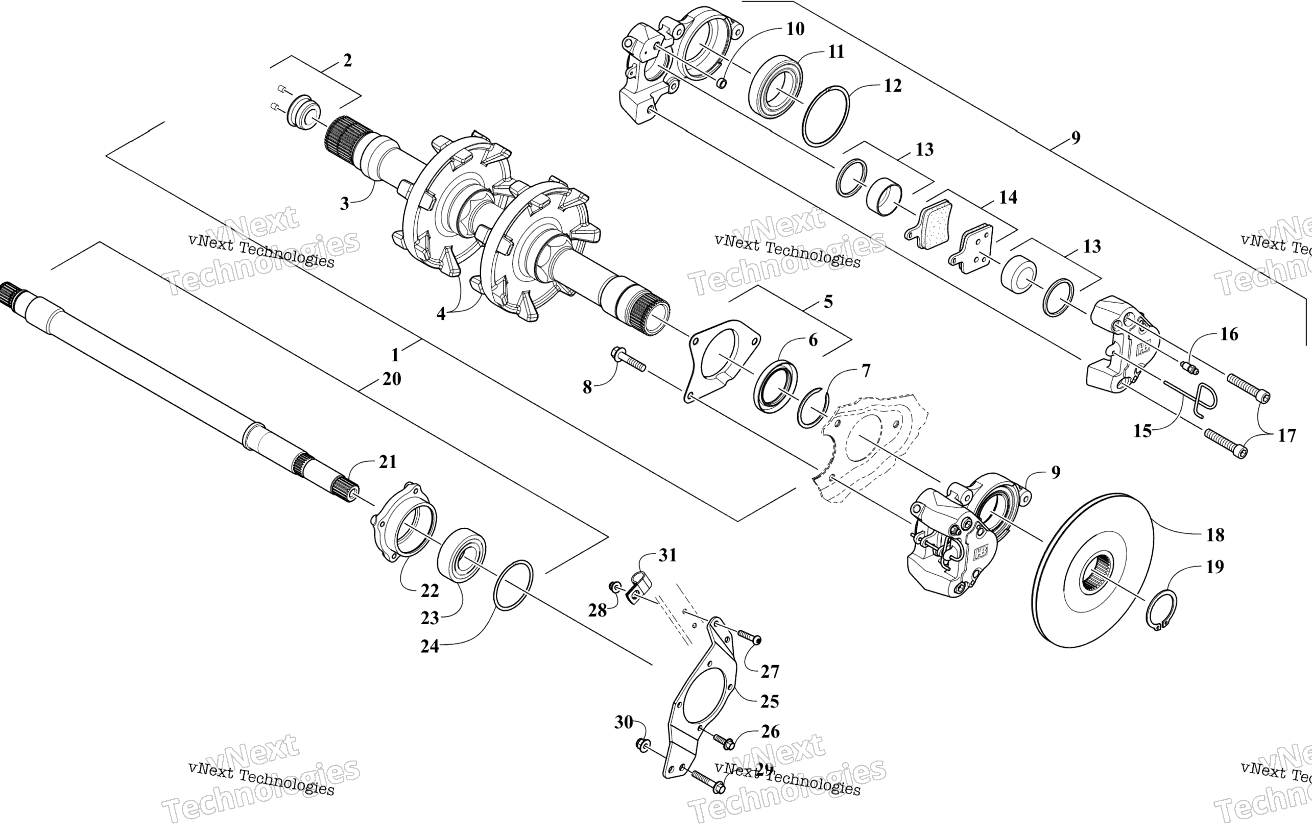 Привод Train Shafts And Brake Assemblies