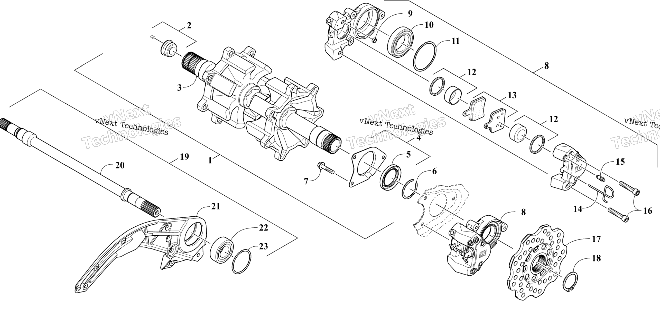 Привод Train Shafts And Brake Assemblies