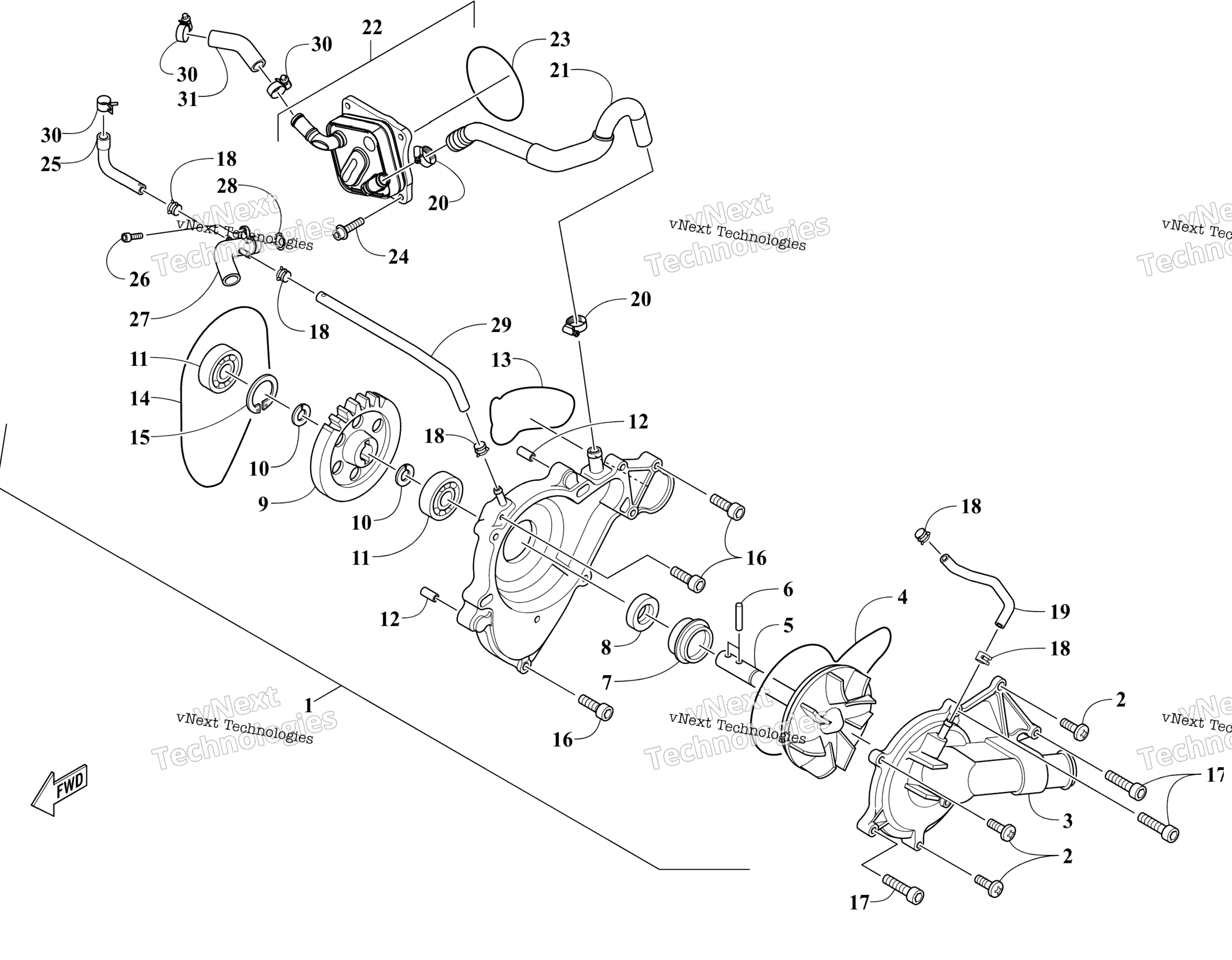 Система охлаждения Pump Assembly