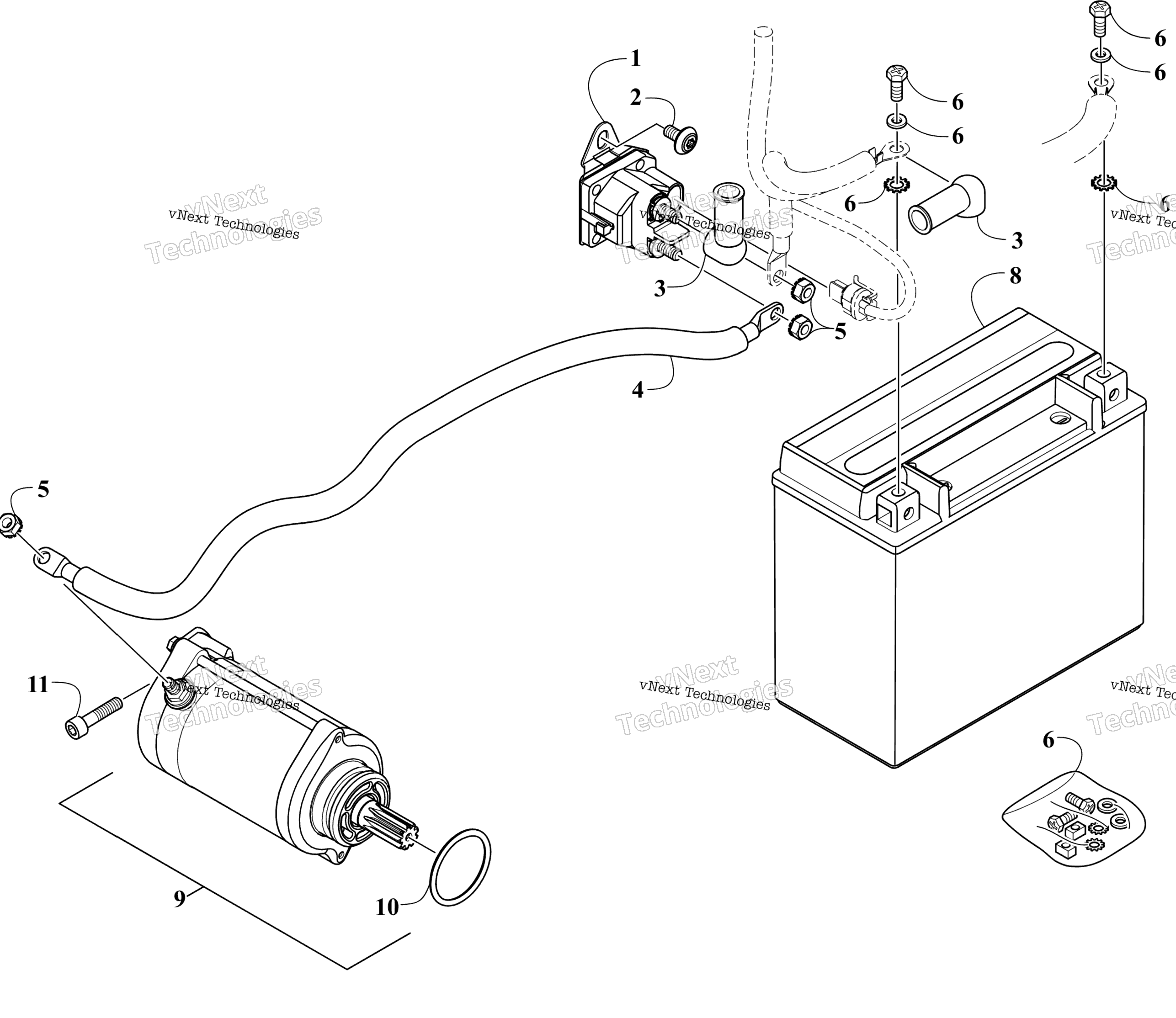 Аккумулятор And Starter Assembly