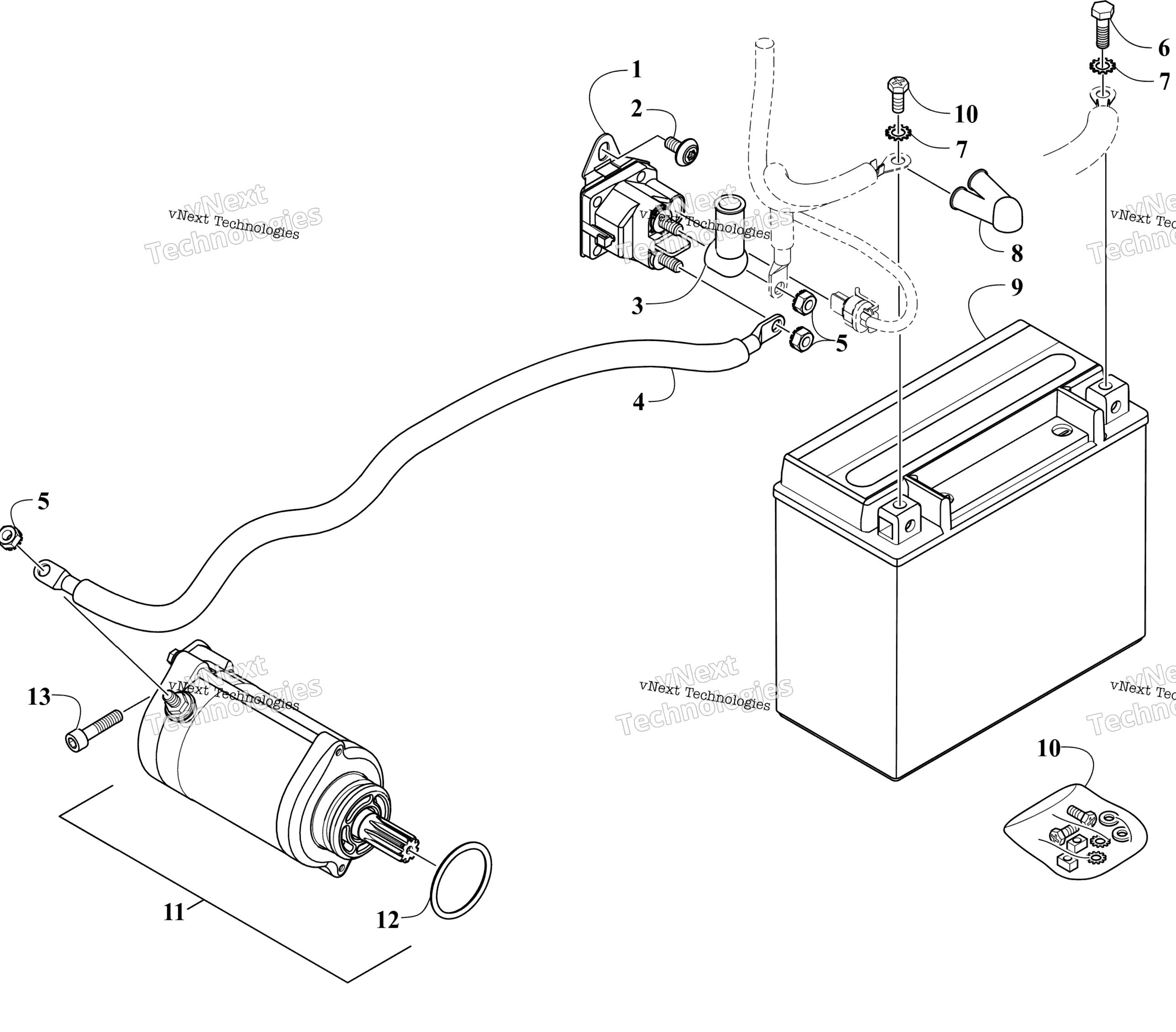 Аккумулятор And Starter Assembly