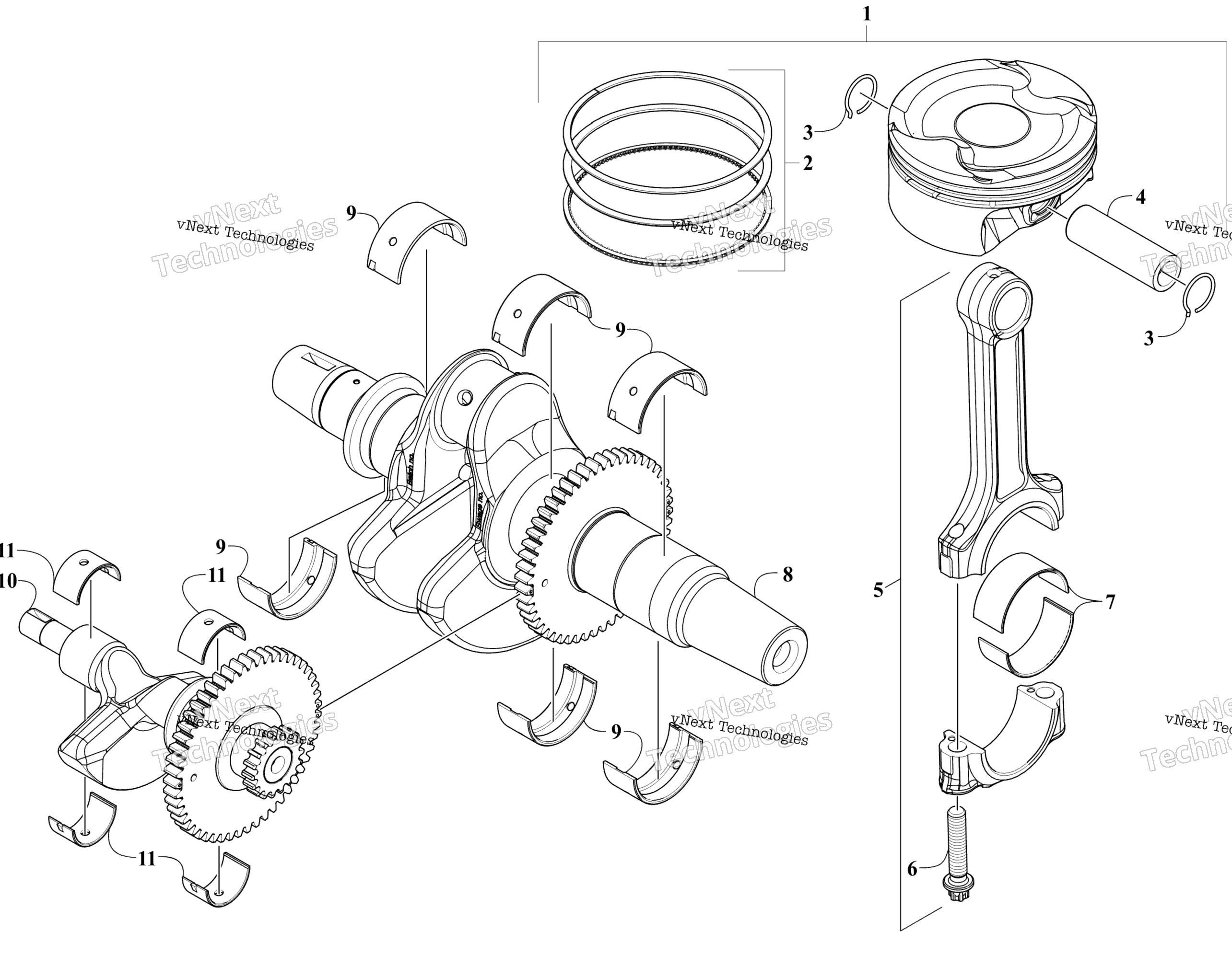 Коленчатый вал Balancer Assemblies