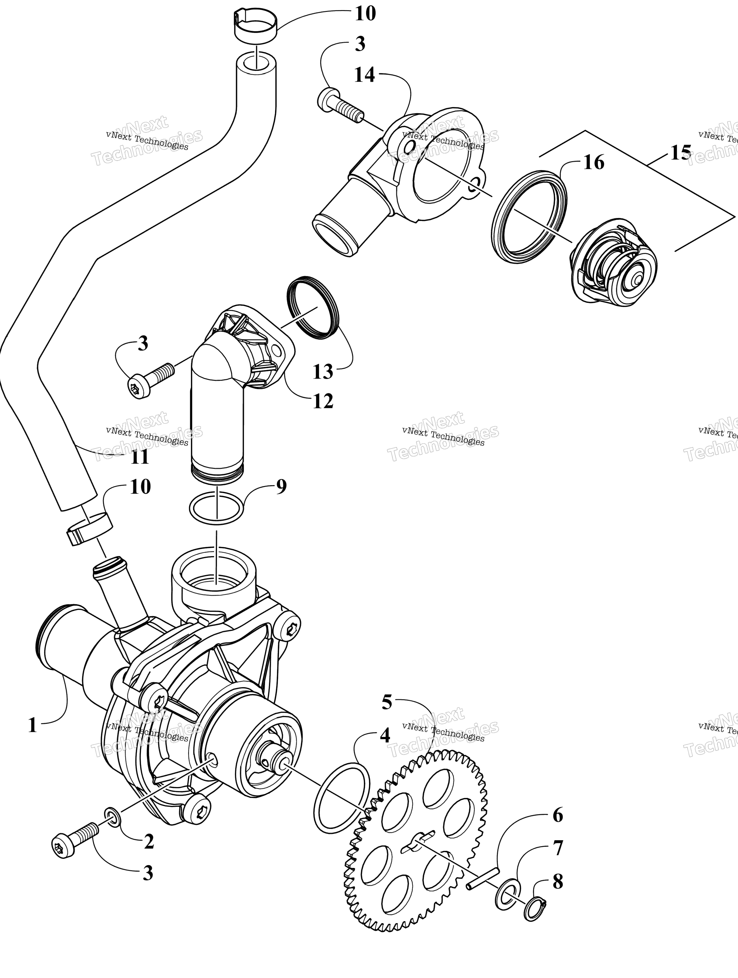 Система охлаждения Pump Assembly