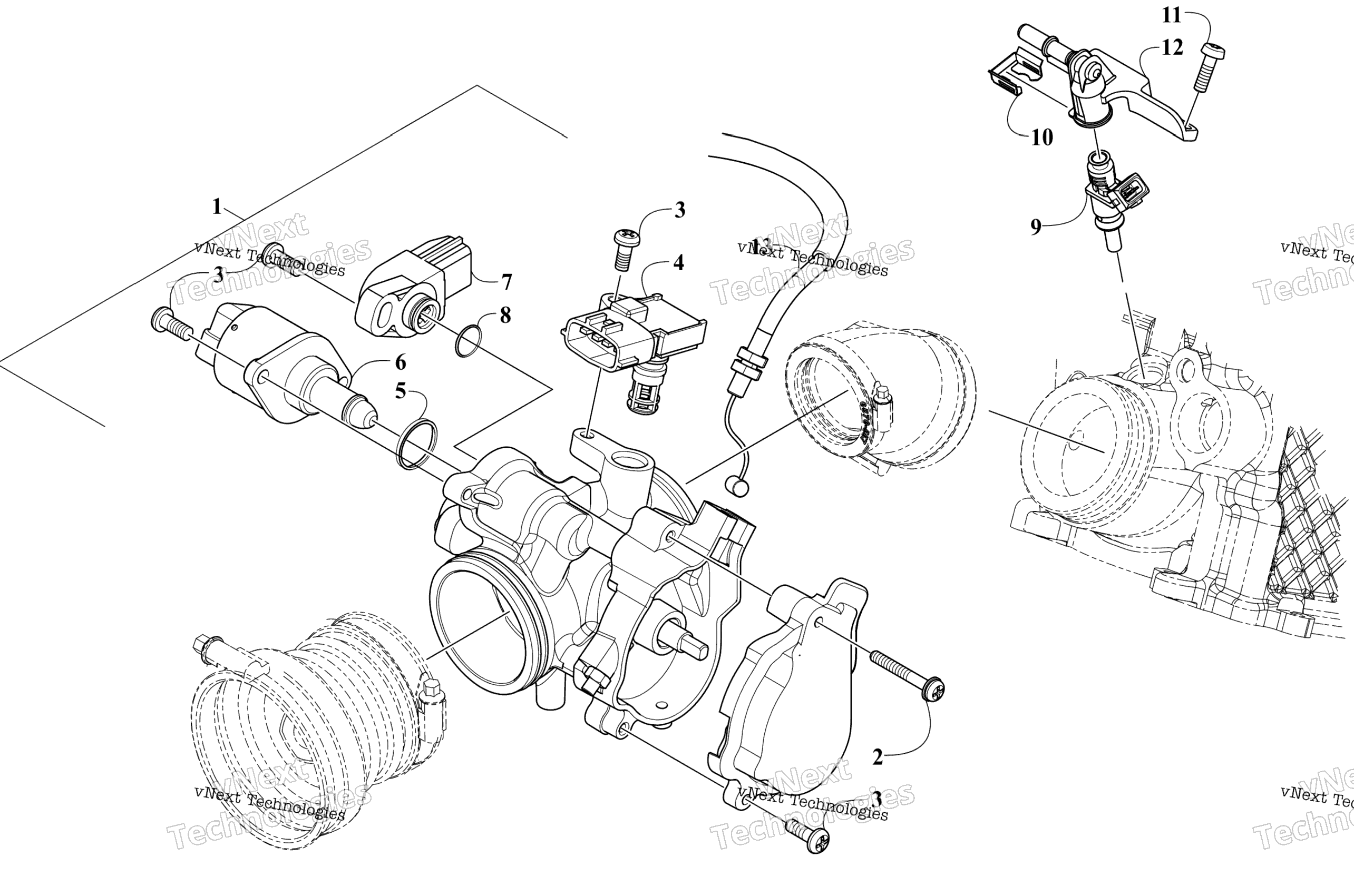Дроссель Body Assembly