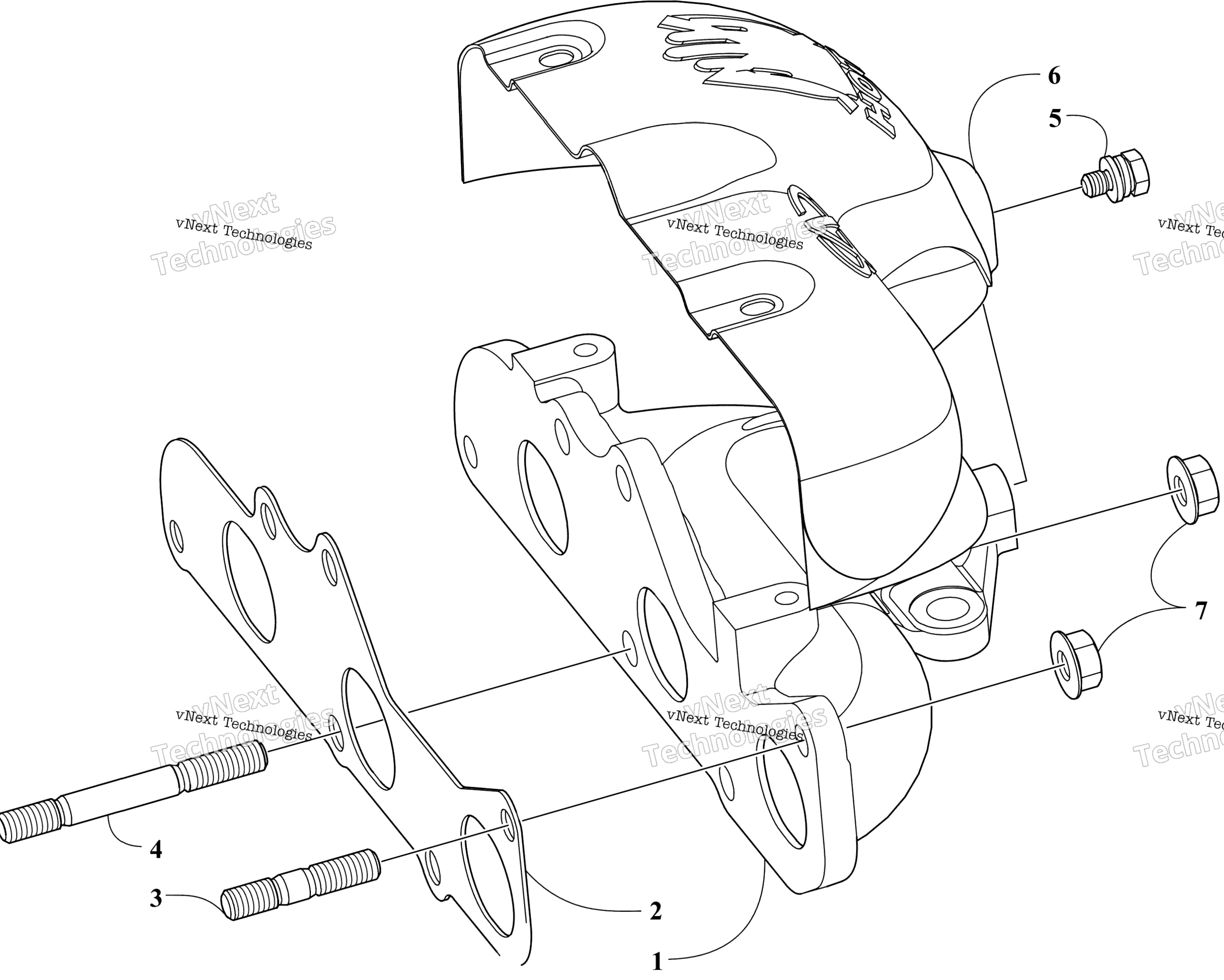 Выхлопная система Manifold Assembly