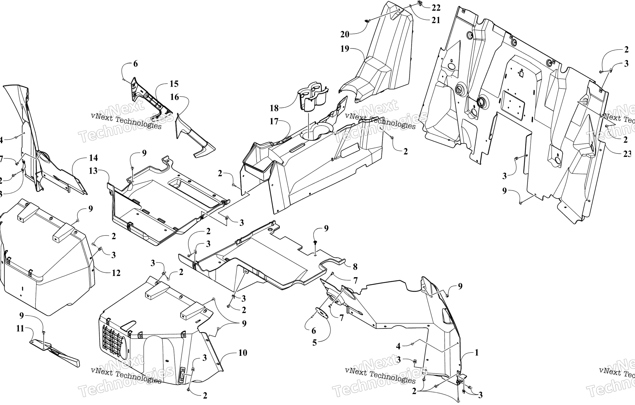 Консоль And Floor Panel Assembly