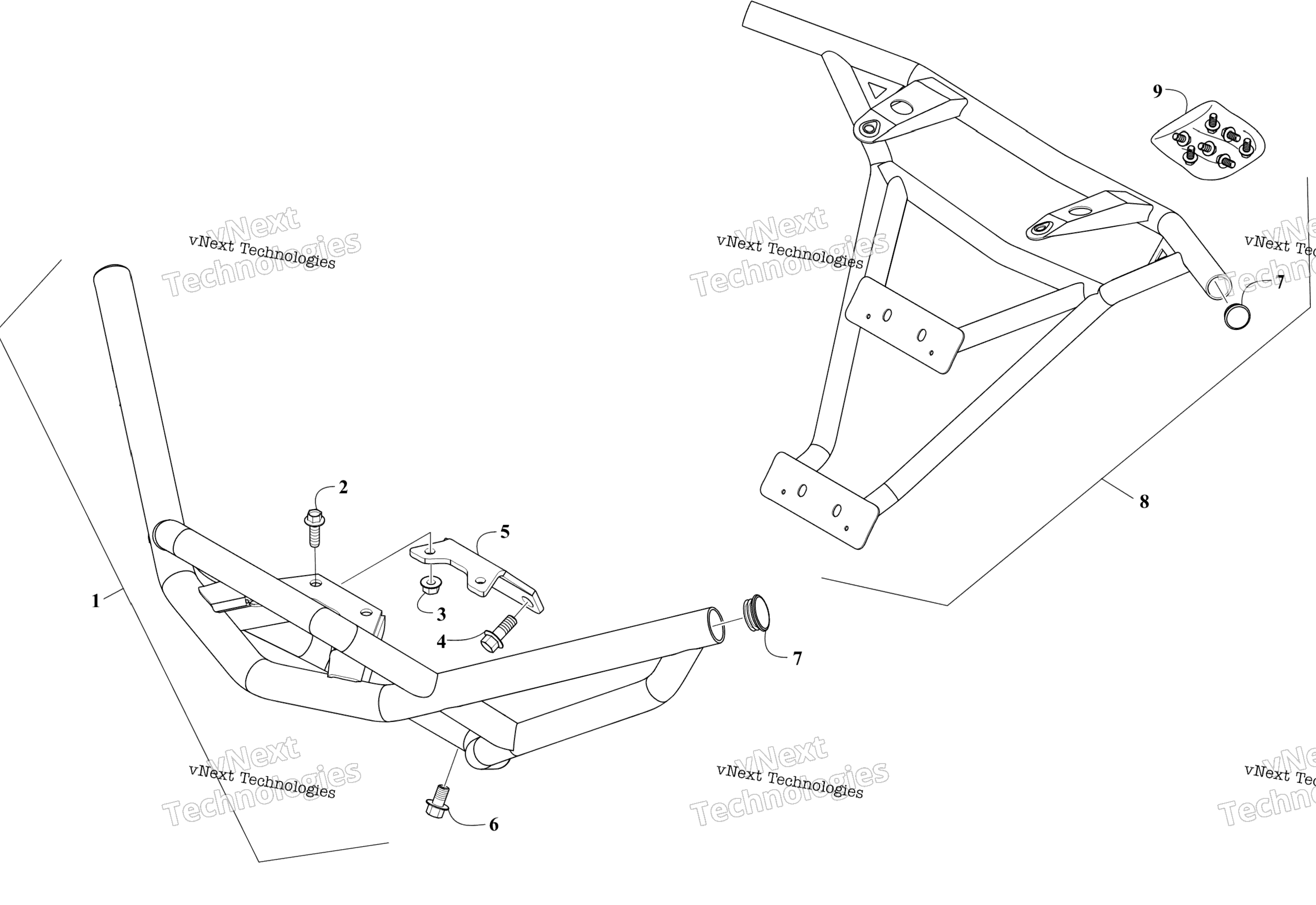 Передняя часть And Rear Bumper Assemblies