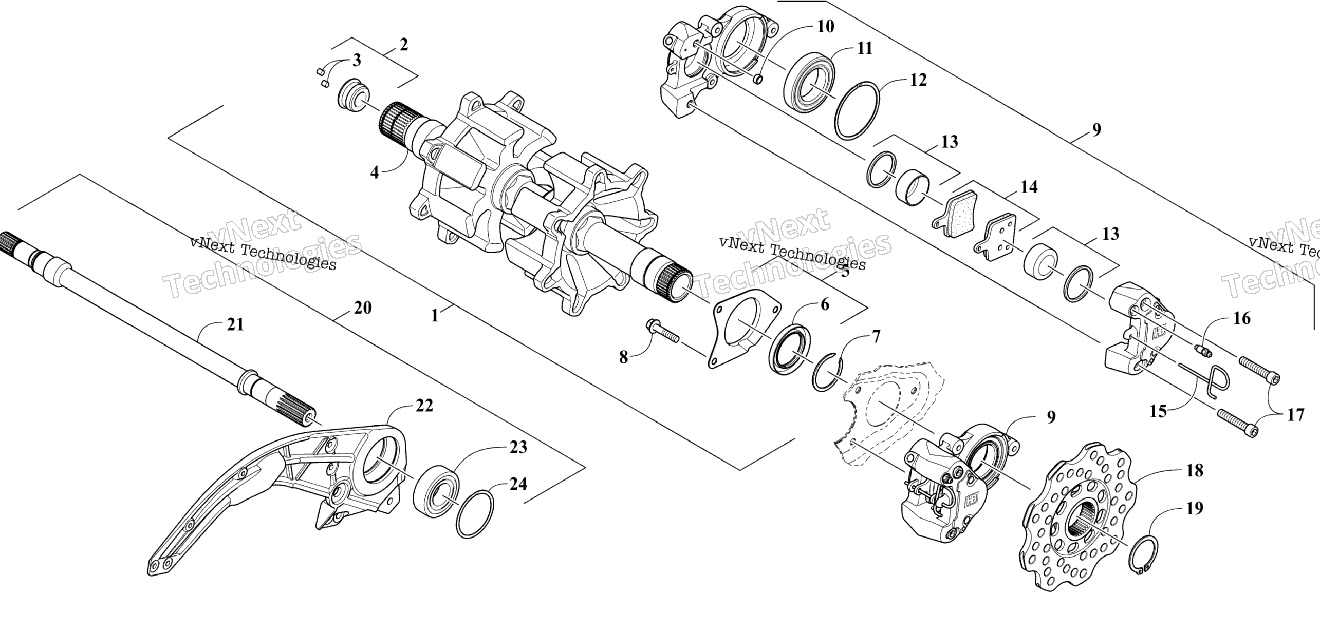 Привод Train Shafts And Brake Assemblies