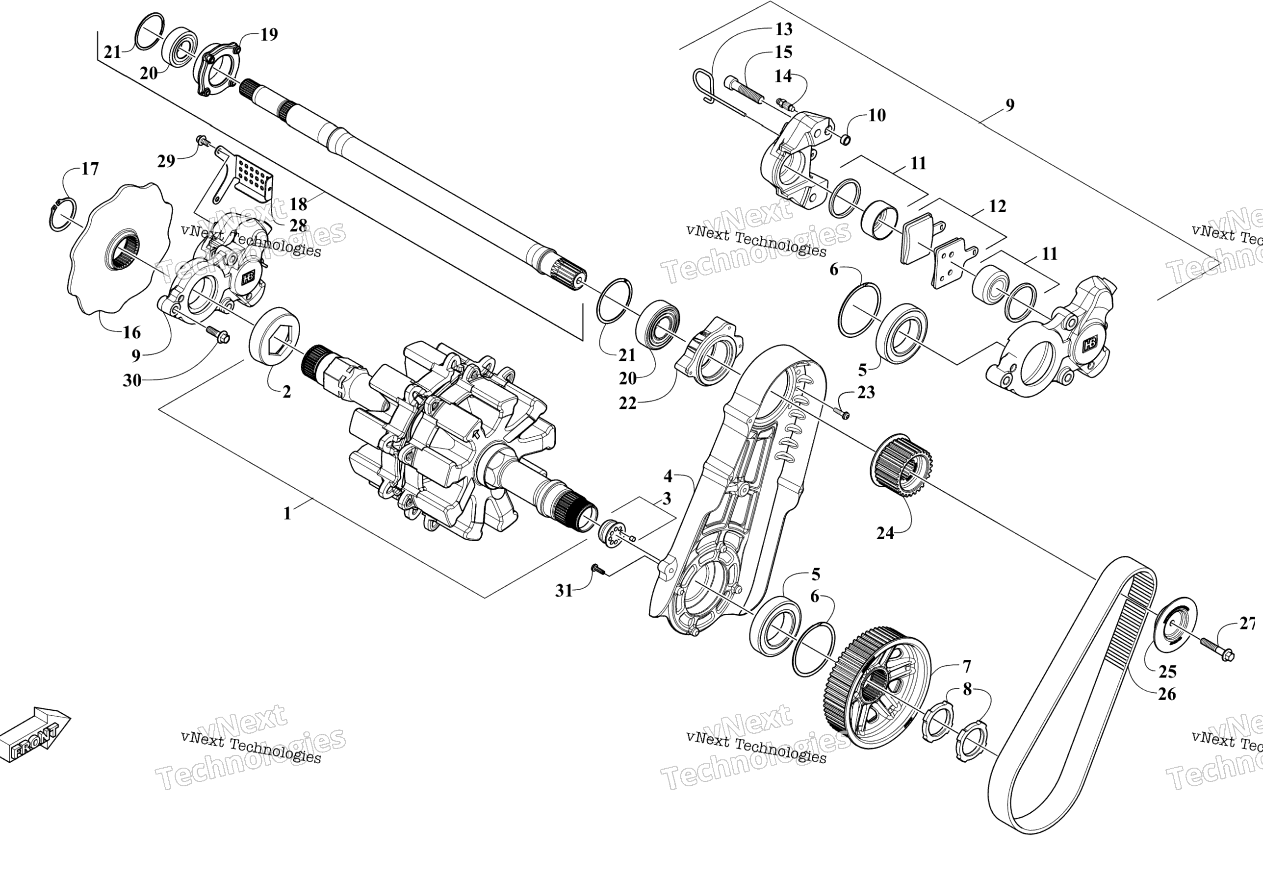Привод Train Shafts And Brake Assemblies