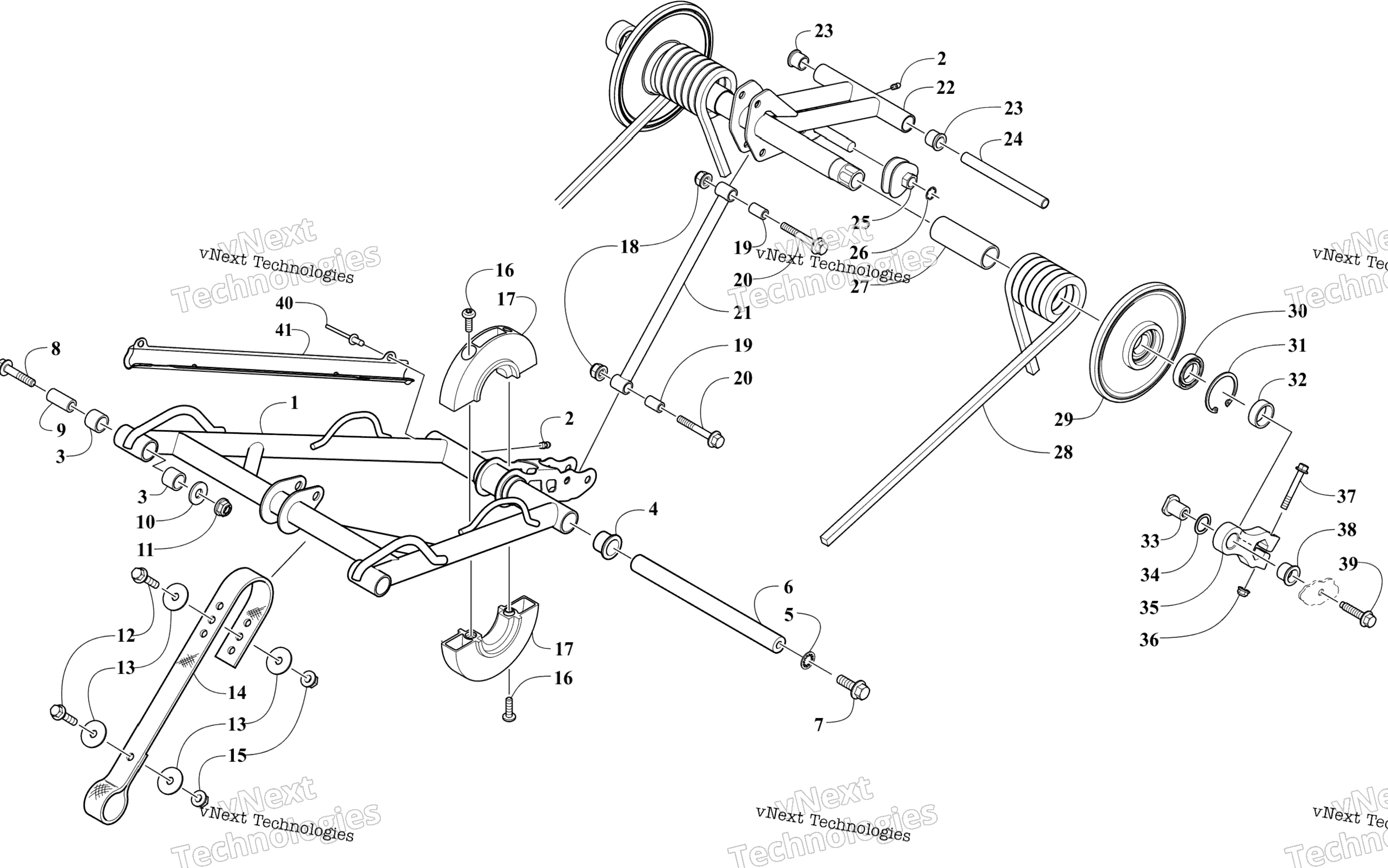 Задняя часть Suspension Arm Assemblies