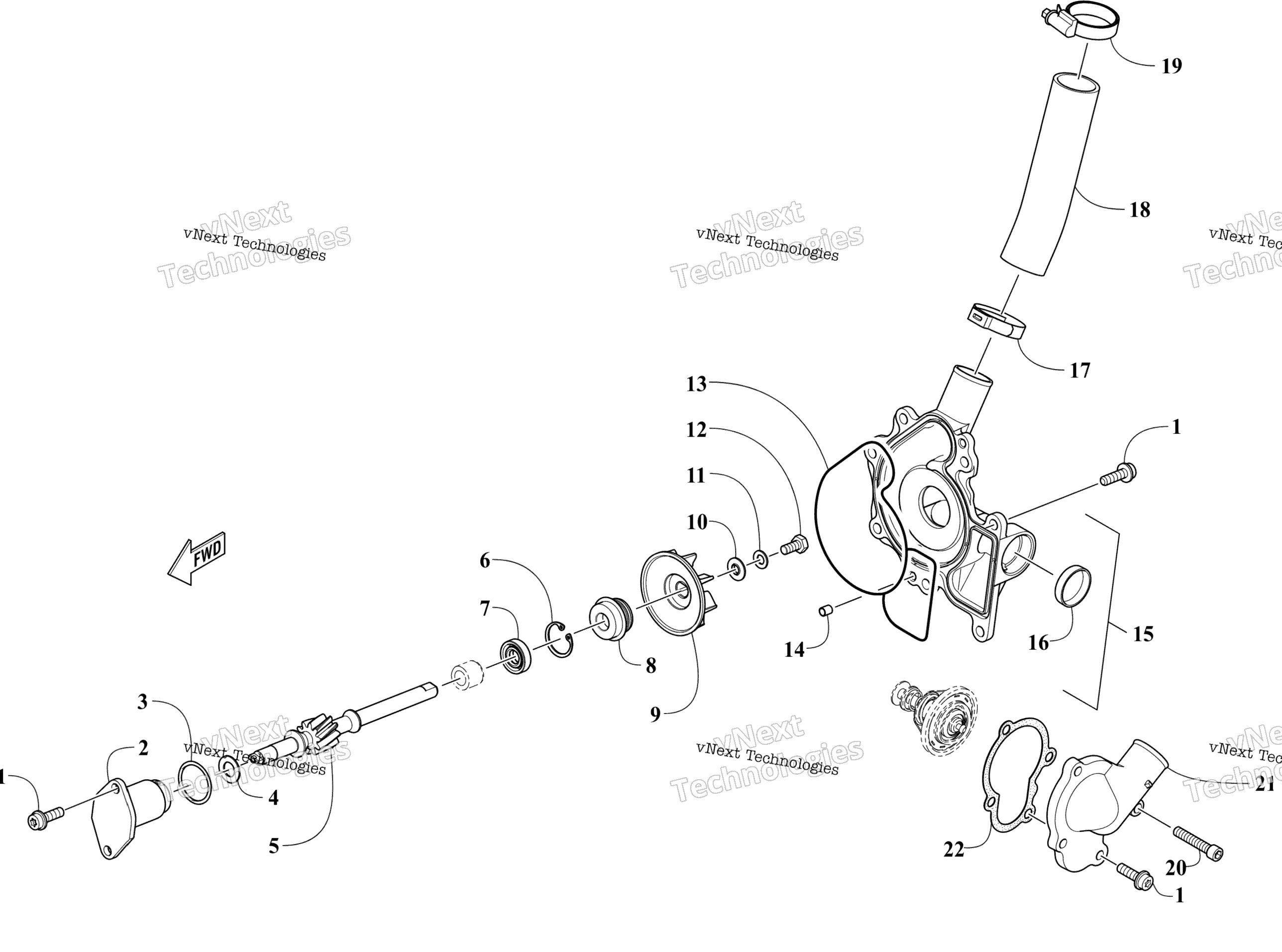 Система охлаждения Pump Assembly