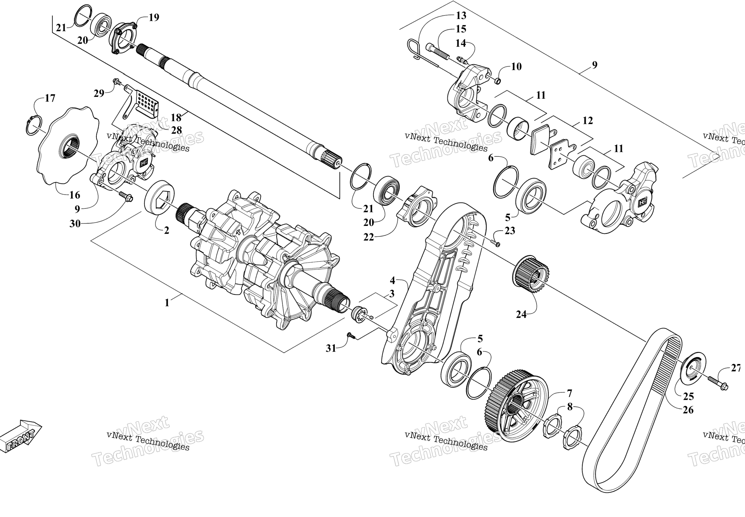 Привод Train Shafts And Brake Assemblies