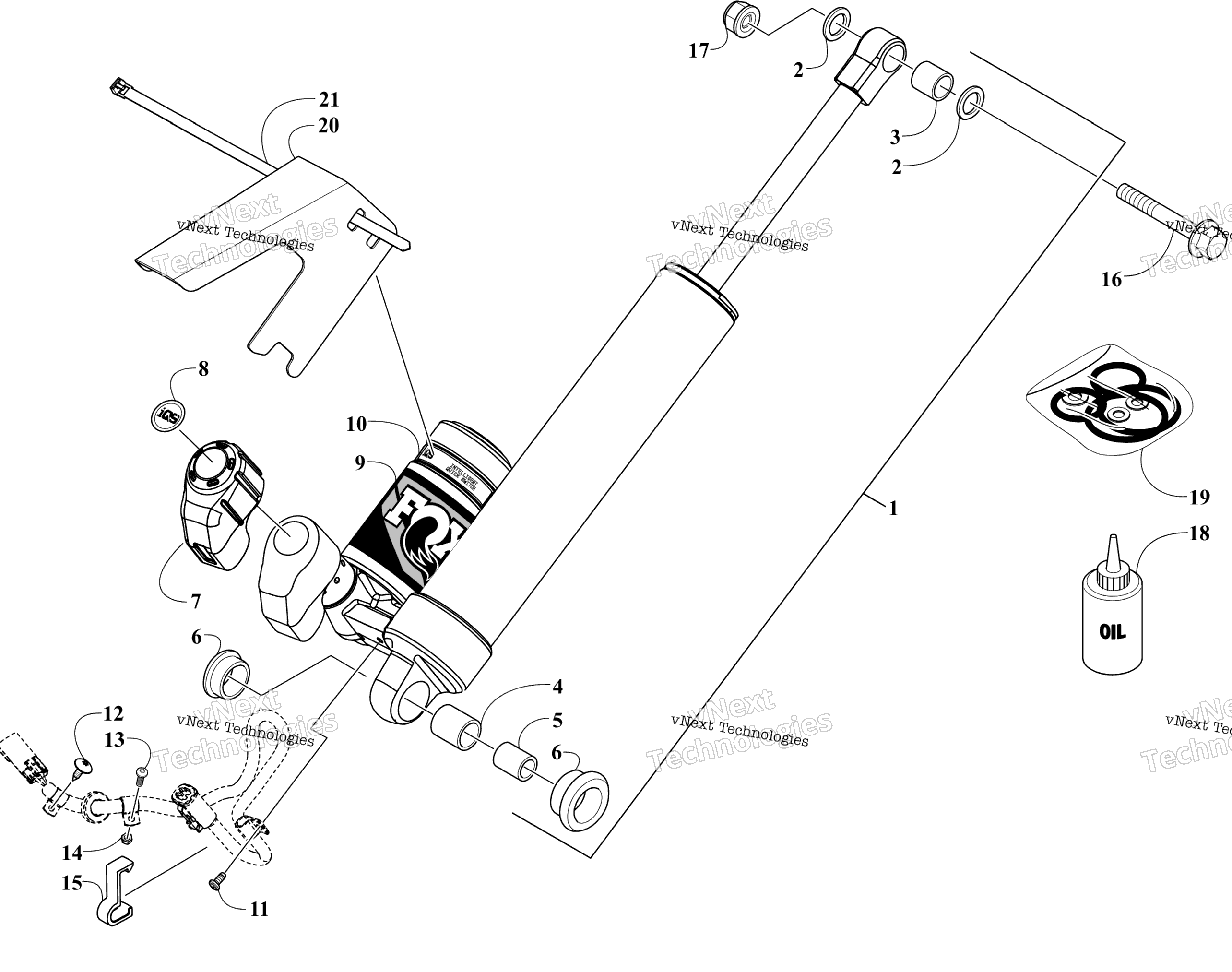 Задняя часть Suspension Rear Arm Shock Absorber