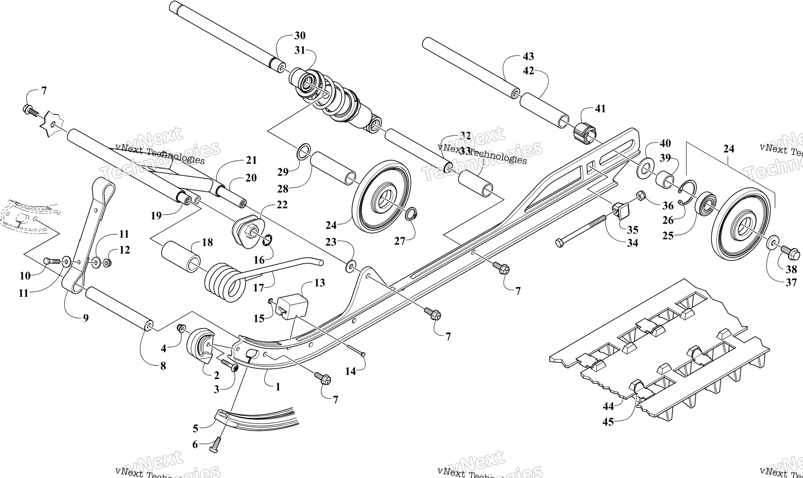 Задняя часть Suspension Assembly