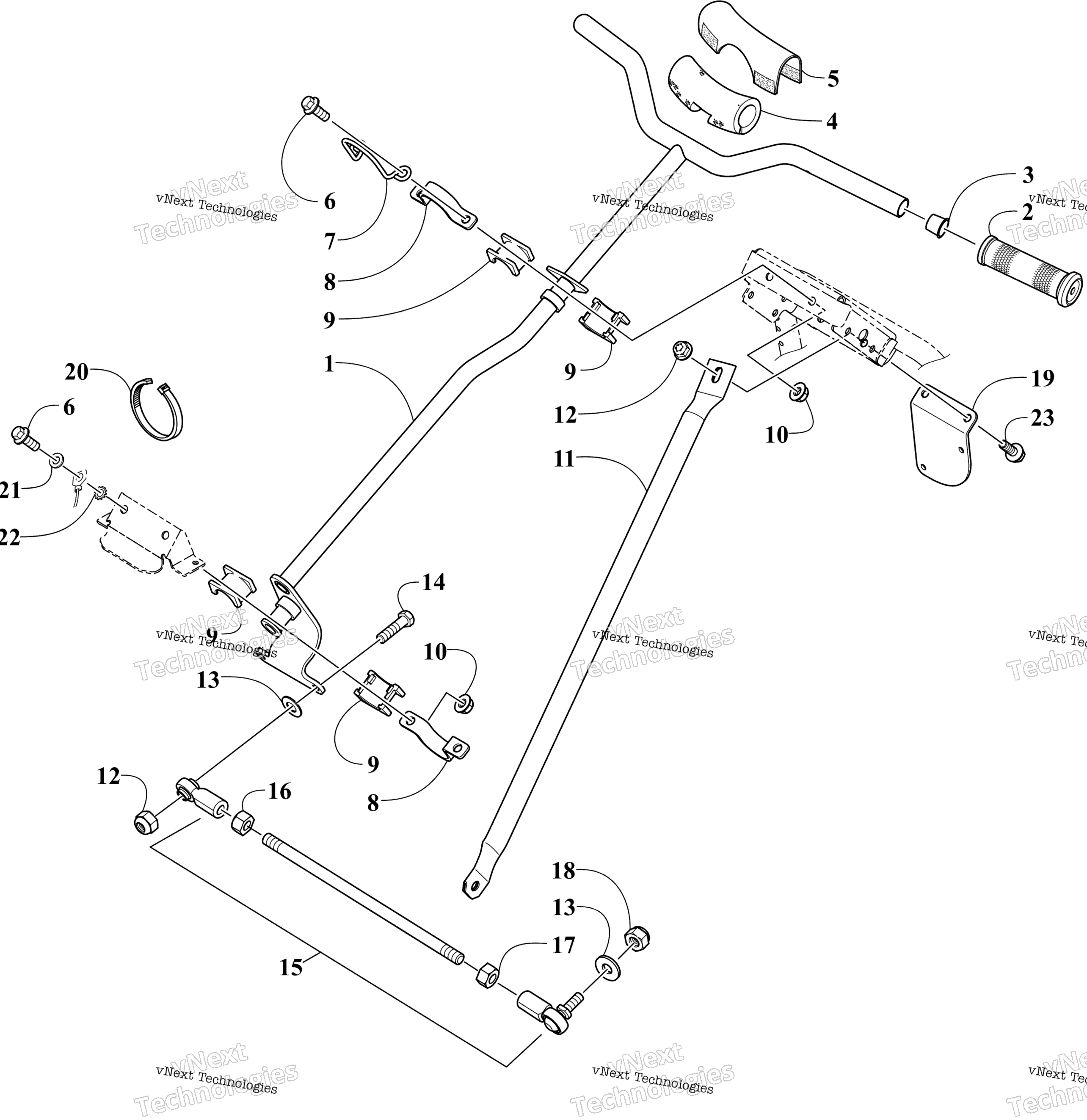 Рулевое управление Post And Tie Rod Assembly