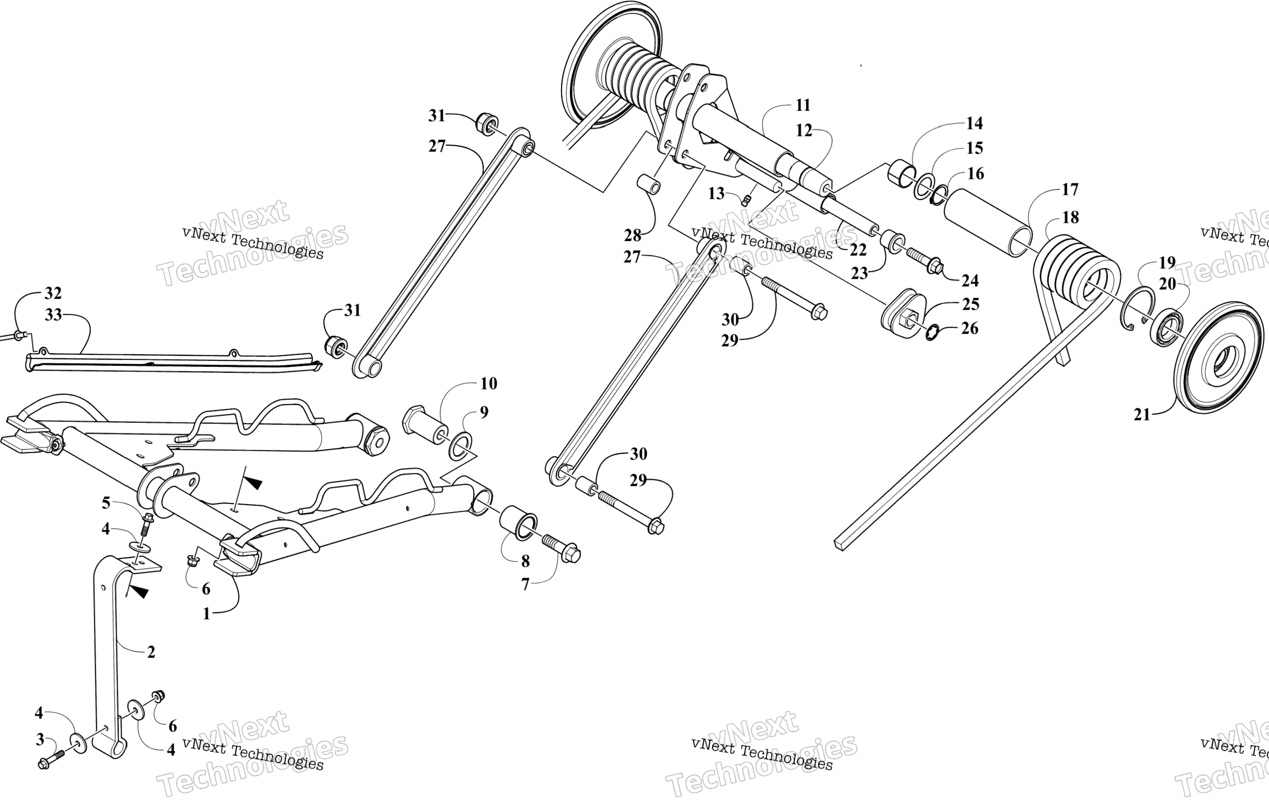 Задняя часть Suspension Arm Assemblies
