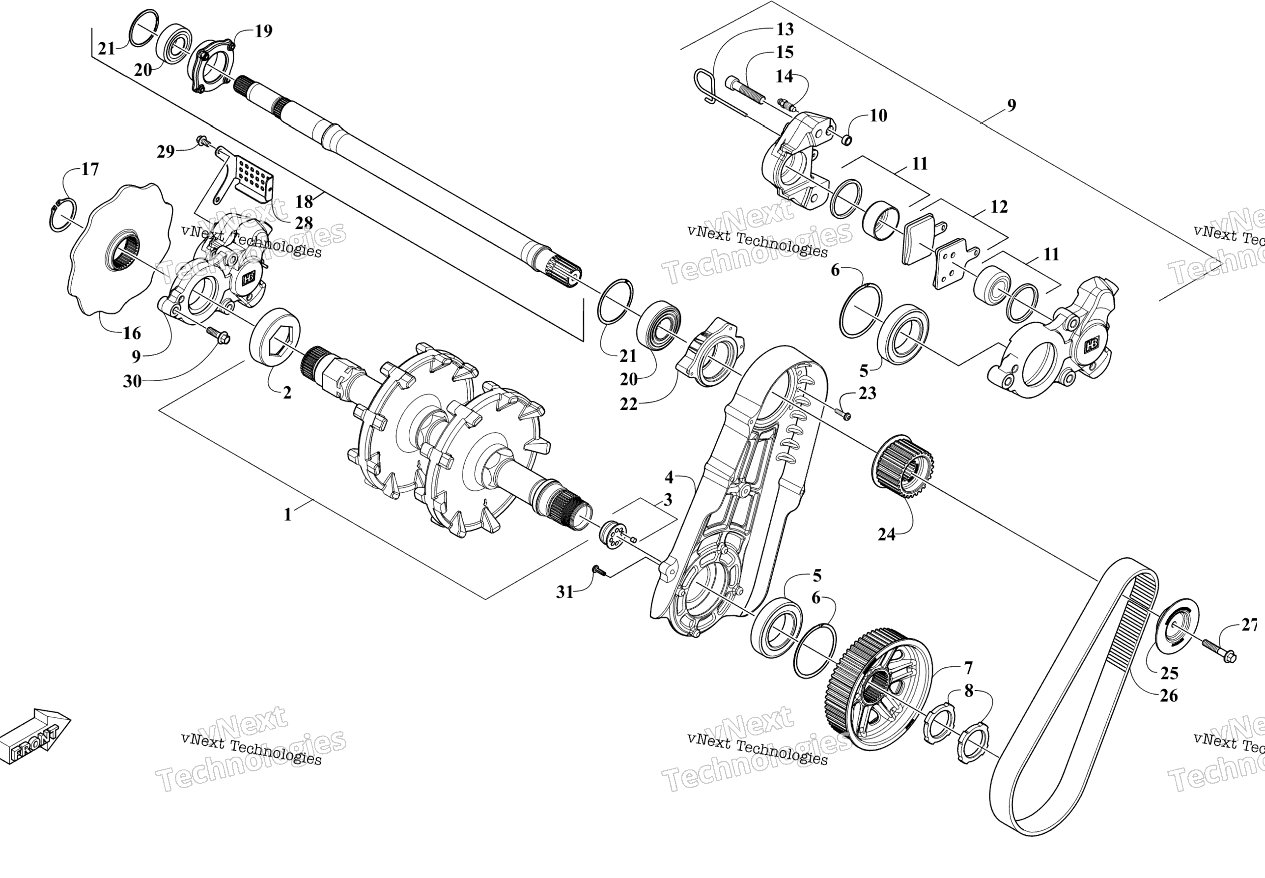 Привод Train Shafts And Brake Assemblies