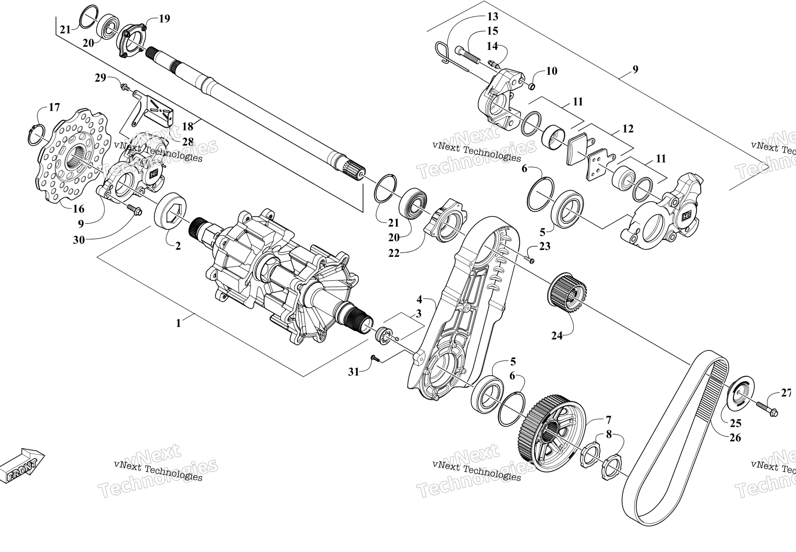 Привод Train Shafts And Brake Assemblies