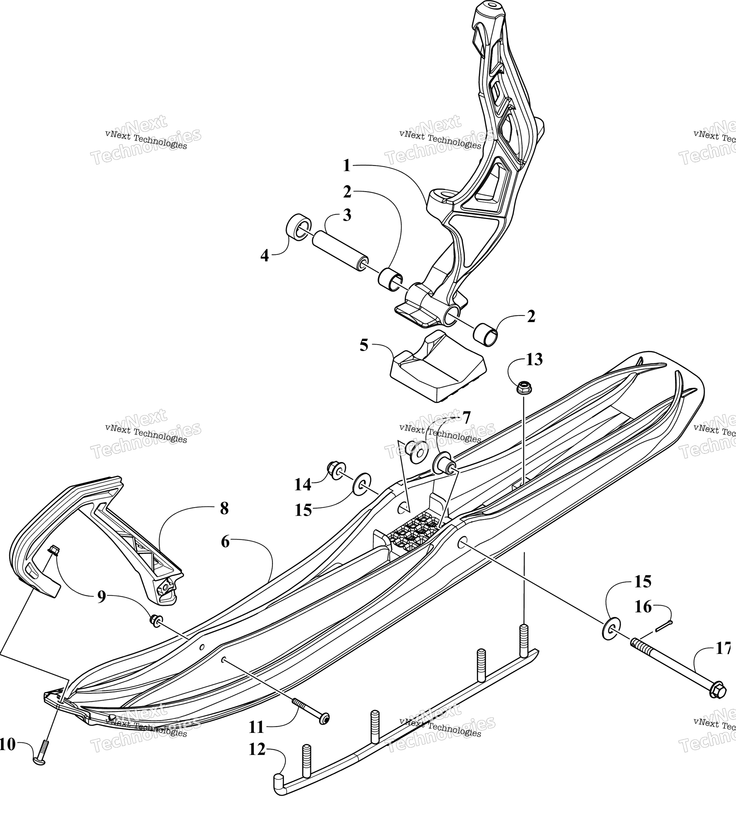 Ski и Spindle узел