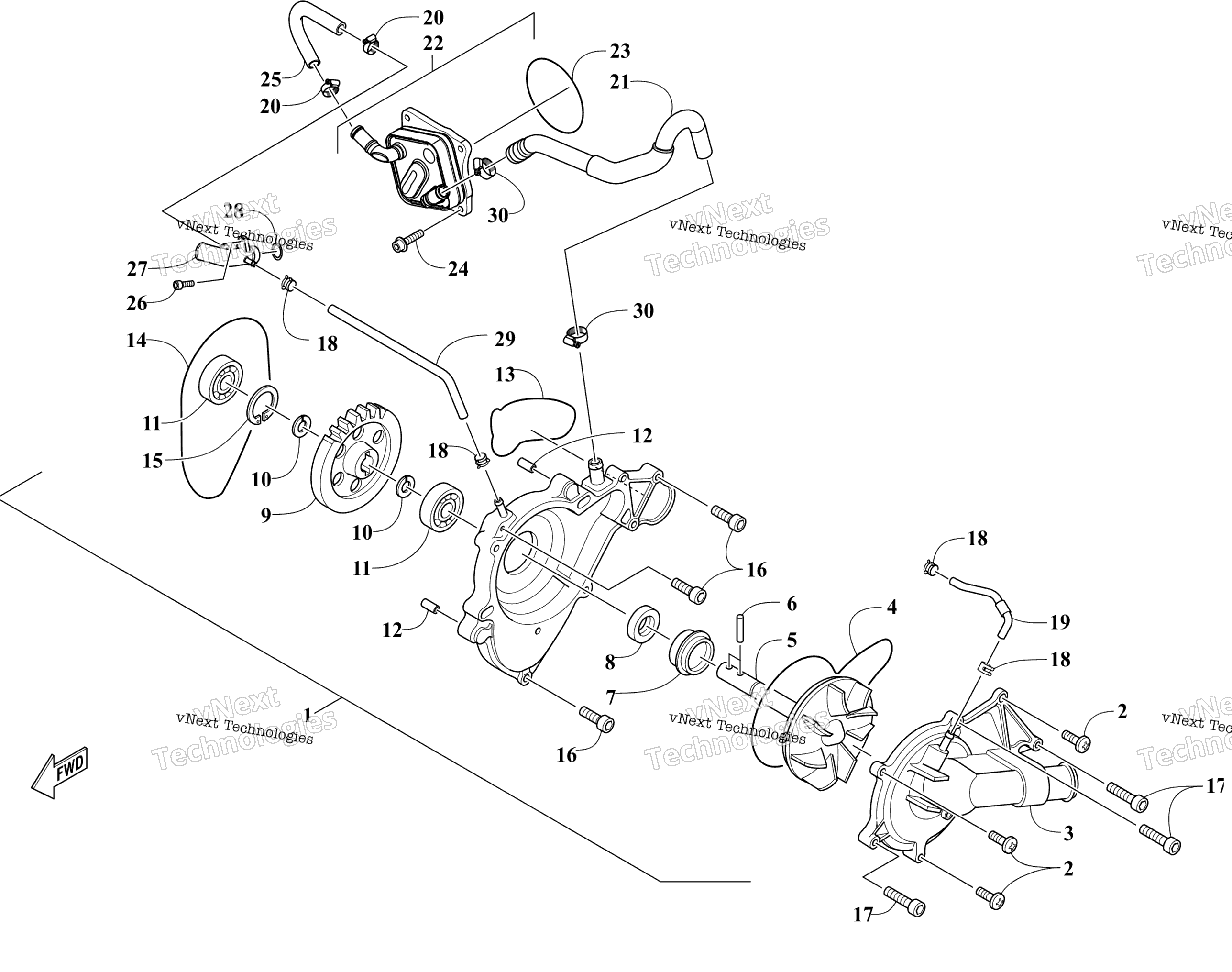 Система охлаждения Pump Assembly
