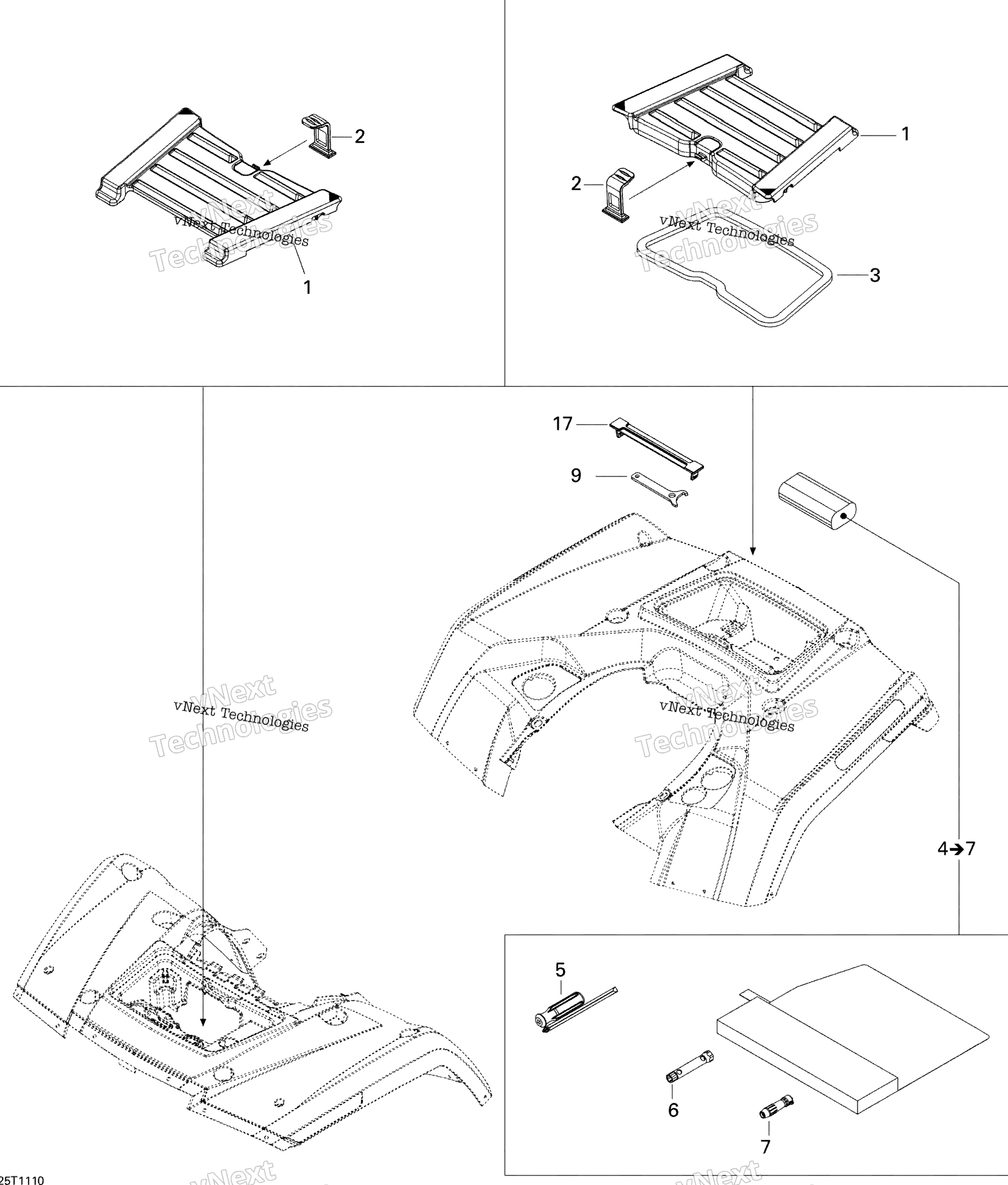 Передняя часть And Rear Trays