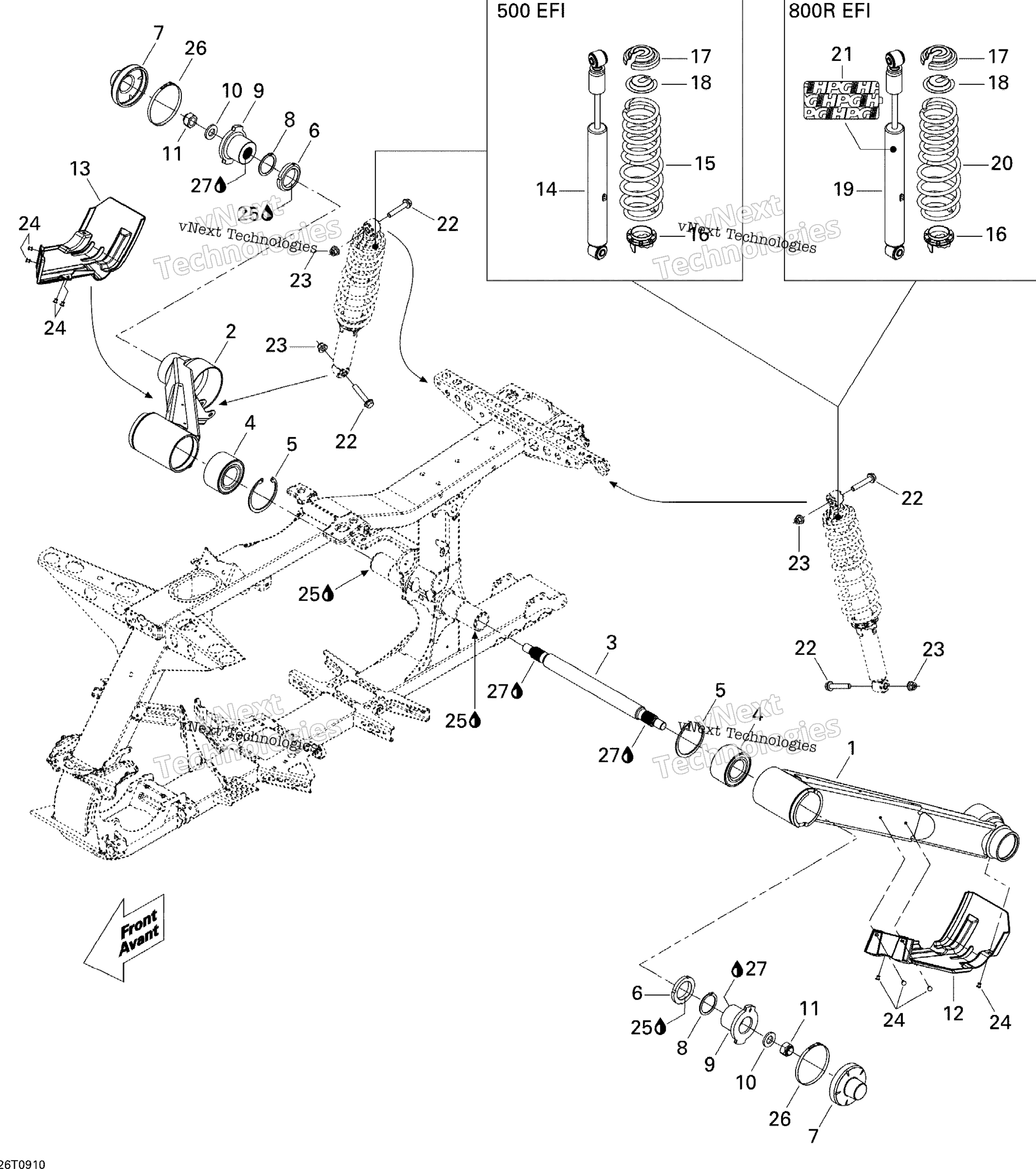 Задняя часть Suspension 500