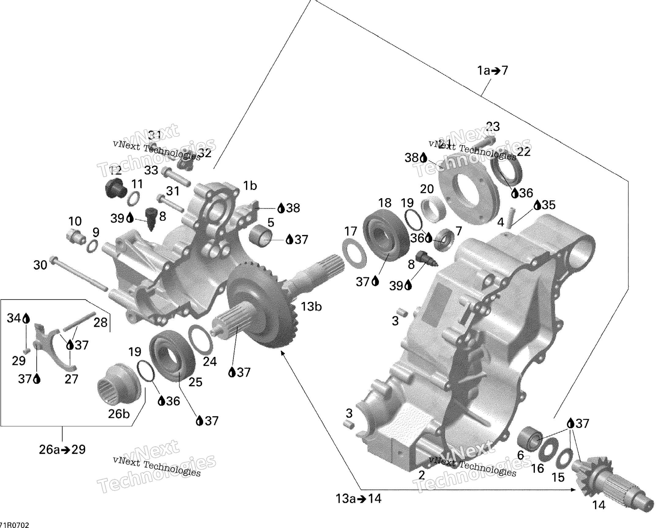 передача Box Output Shaft