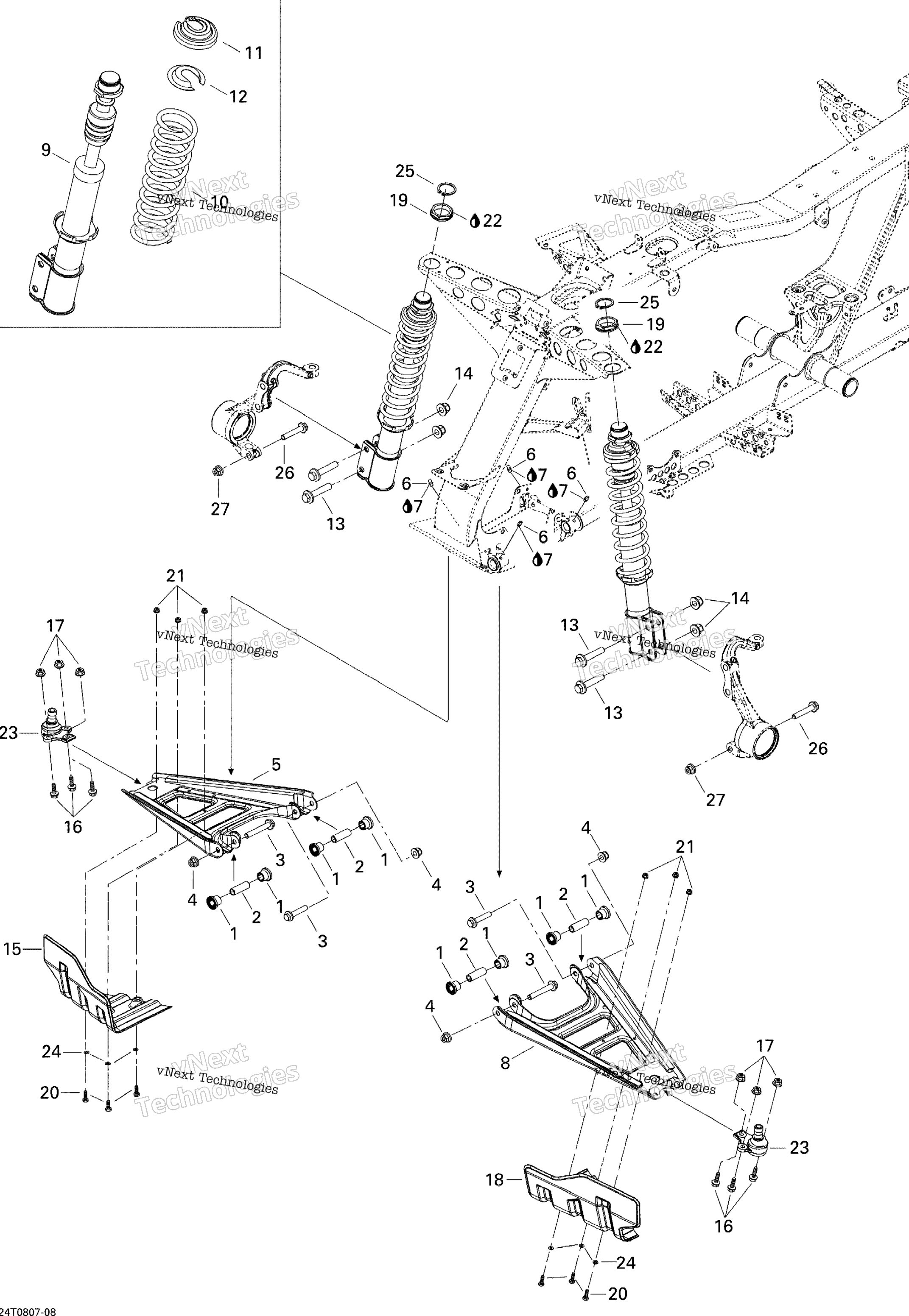 Передняя часть Suspension Xt