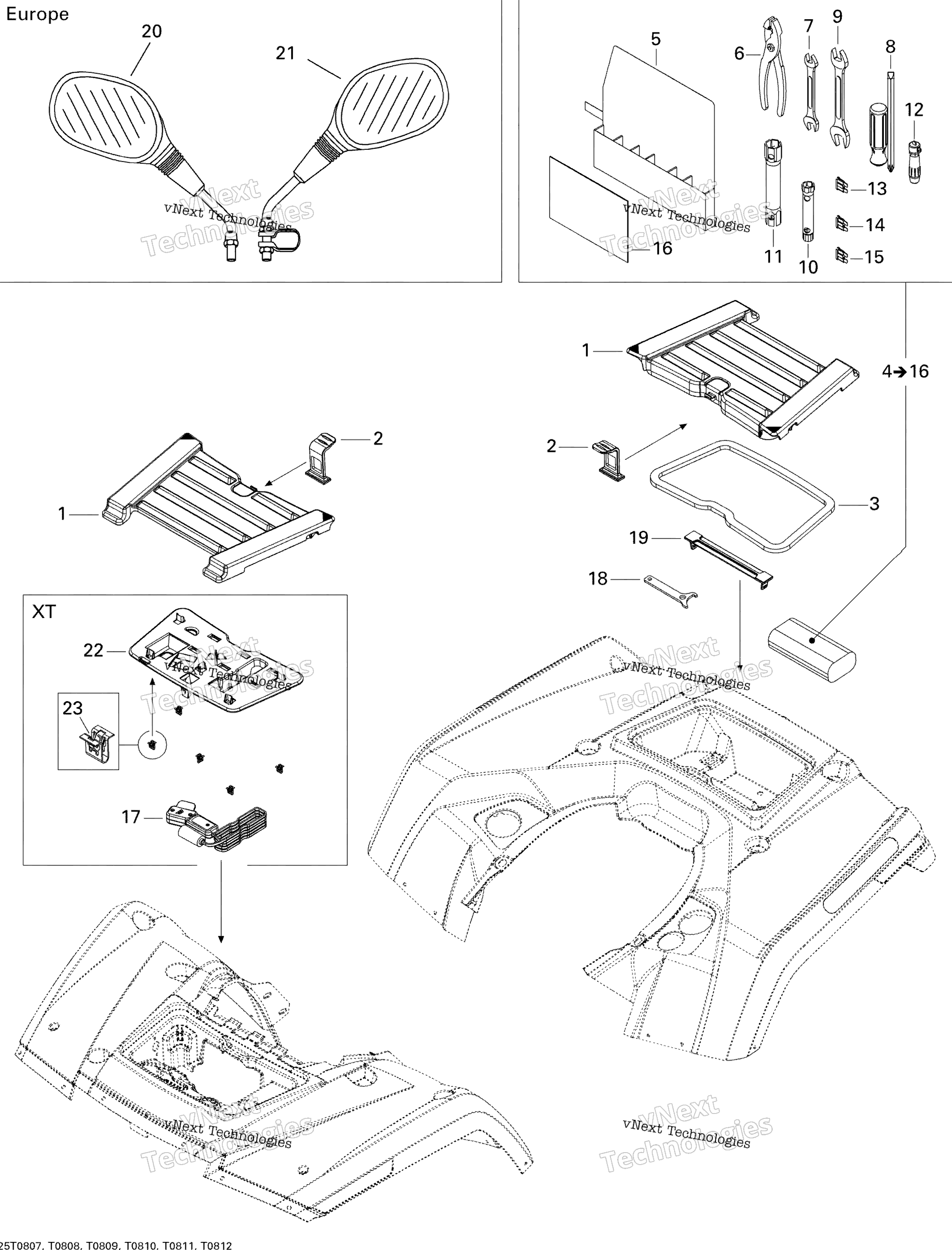 Передняя часть And Rear Trays