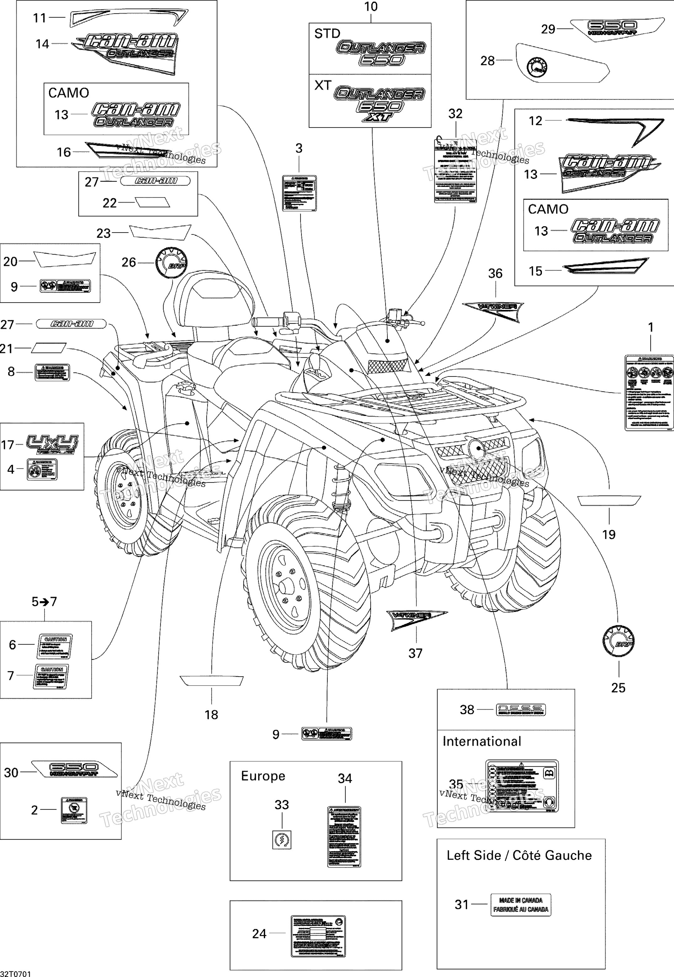 Наклейки Xt